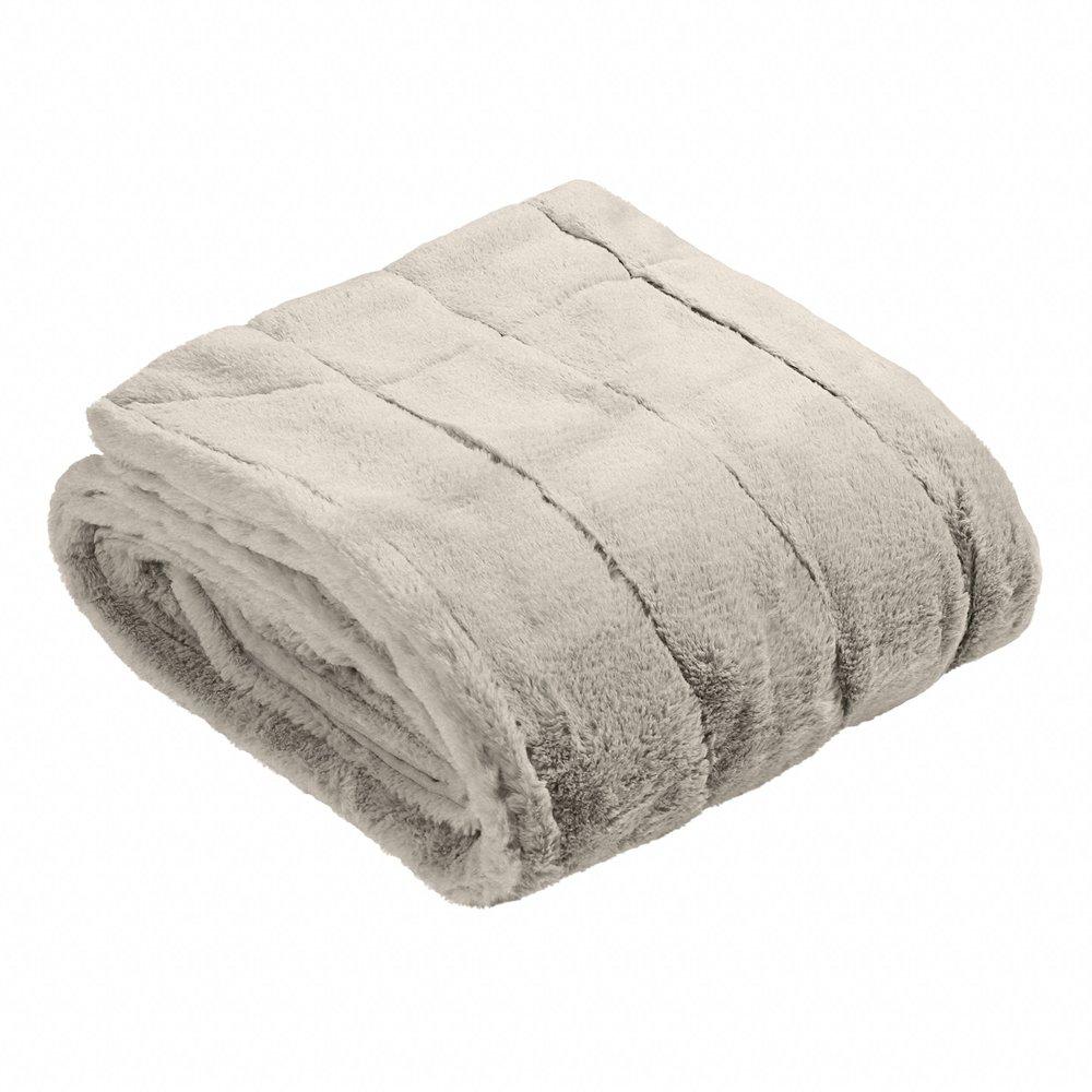 Paoletti  Empress Faux Fur Throw - Grey - 130x180cm