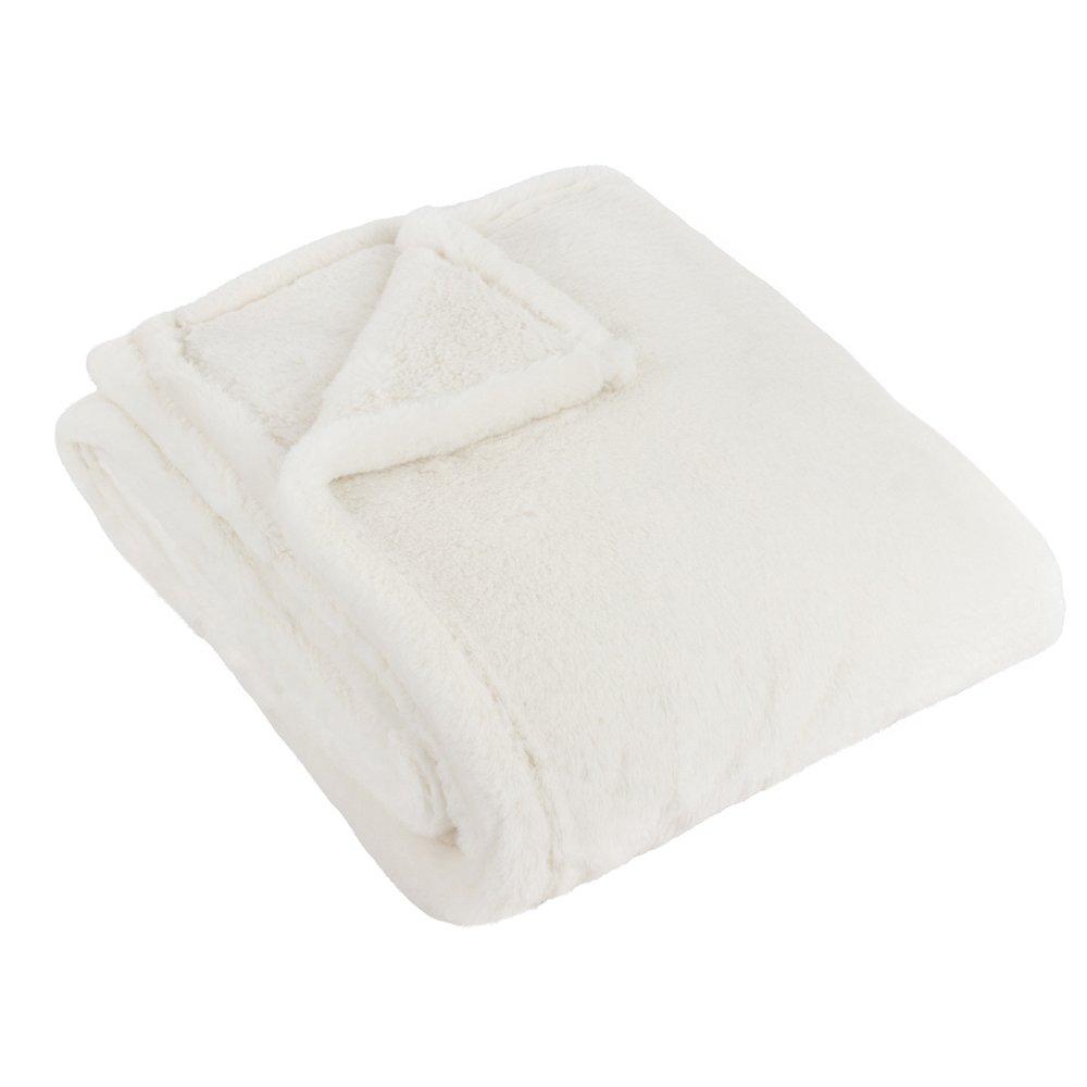 Ecru - Furn - Kallu Double-Sided Faux-Fur Throw - 3