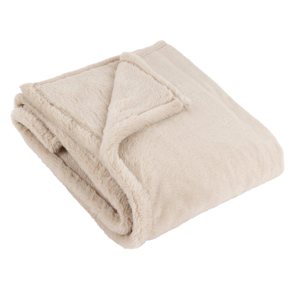 Furn  Kallu Double-Sided Faux-Fur Throw - Natural - 130x180cm