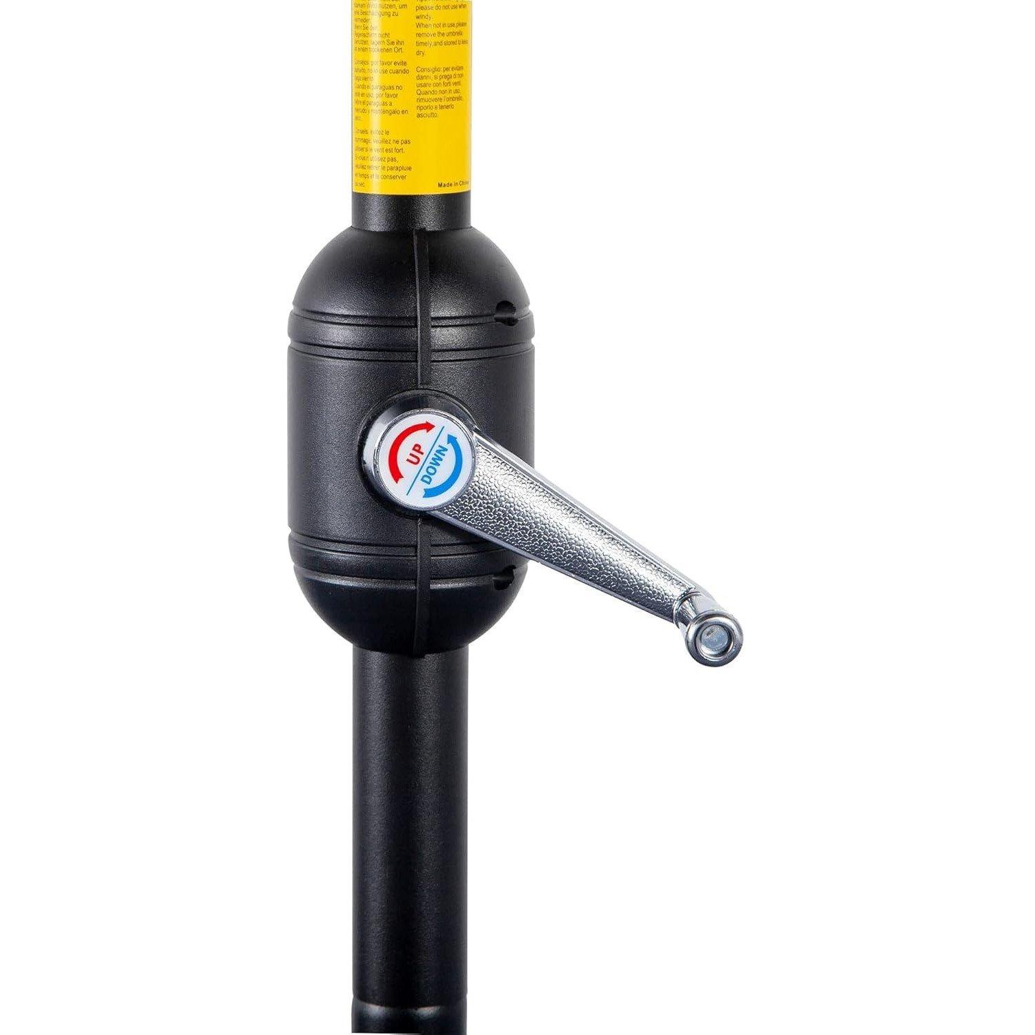 Black - Outsunny - 2.7m Garden Half Parasol - 8