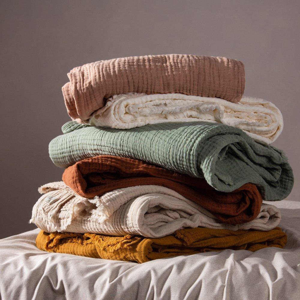 White - Yard - Lark Muslin Cotton Throw - 5