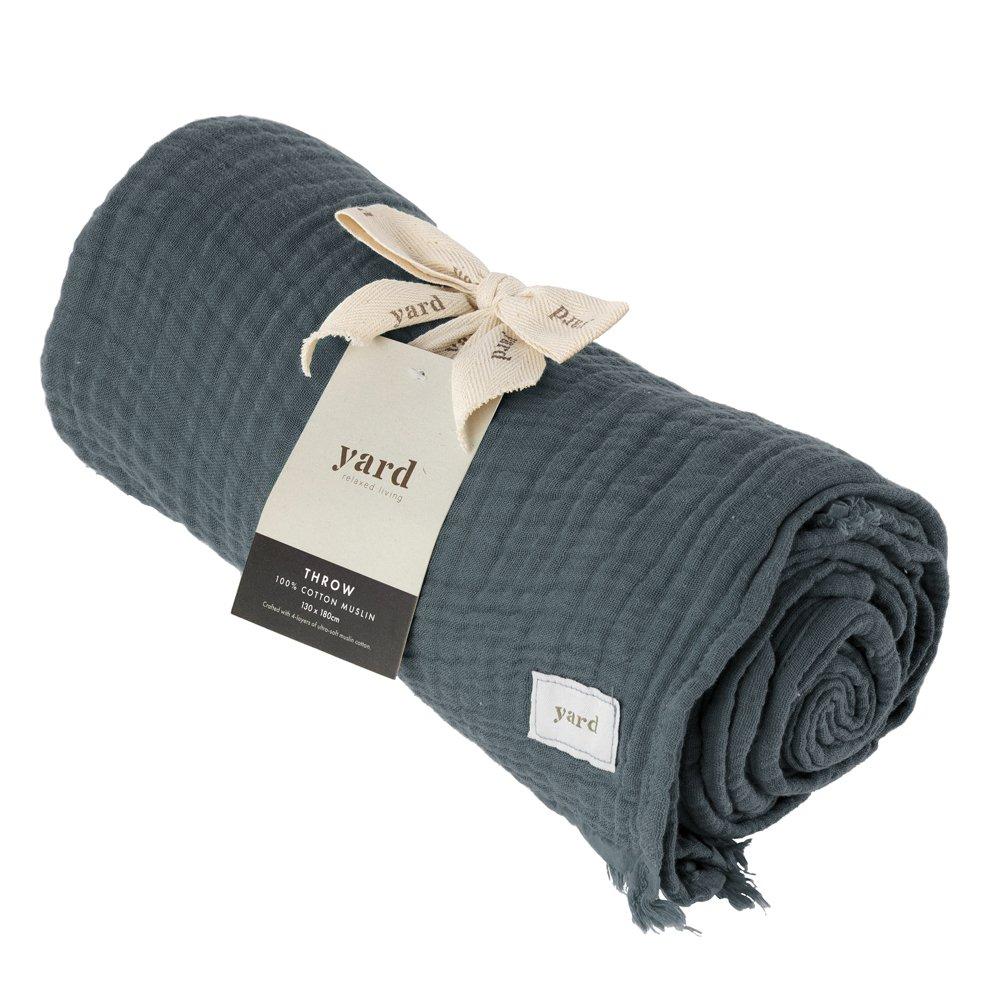 Yard  Lark Muslin Cotton Throw - Dusk - 130x180cm