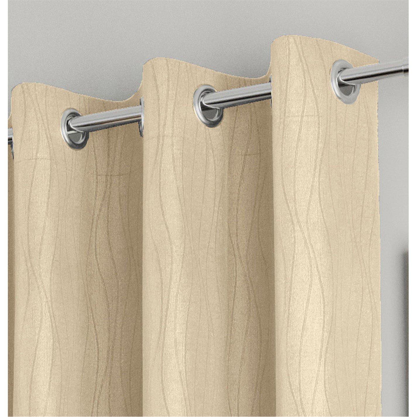 Cream - Enhanced Living - Goodwood Cream Thermal Blockout Eyelet Curtains - 3