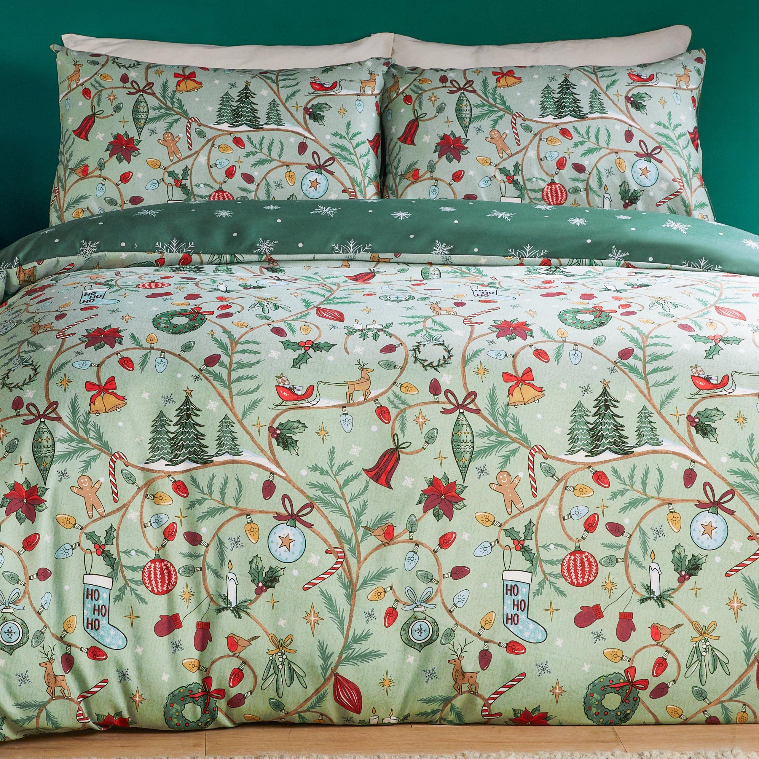 Green - Duvet Day - Noelle Soft Touch Reversible Duvet Sets - 2