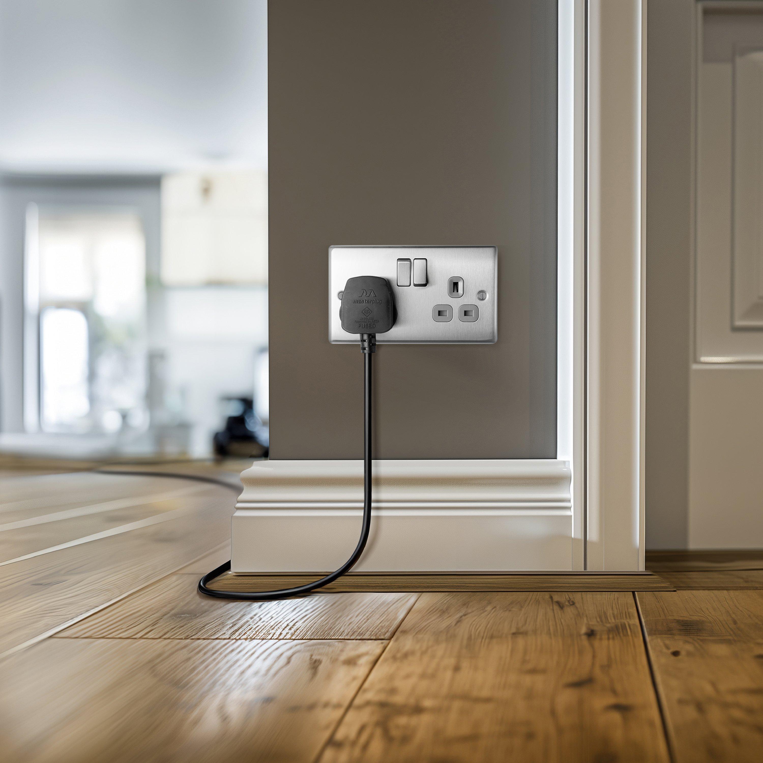 Brushed Steel - BG - BG Nexus Metal Double Socket Brushed Grey Insert - 8