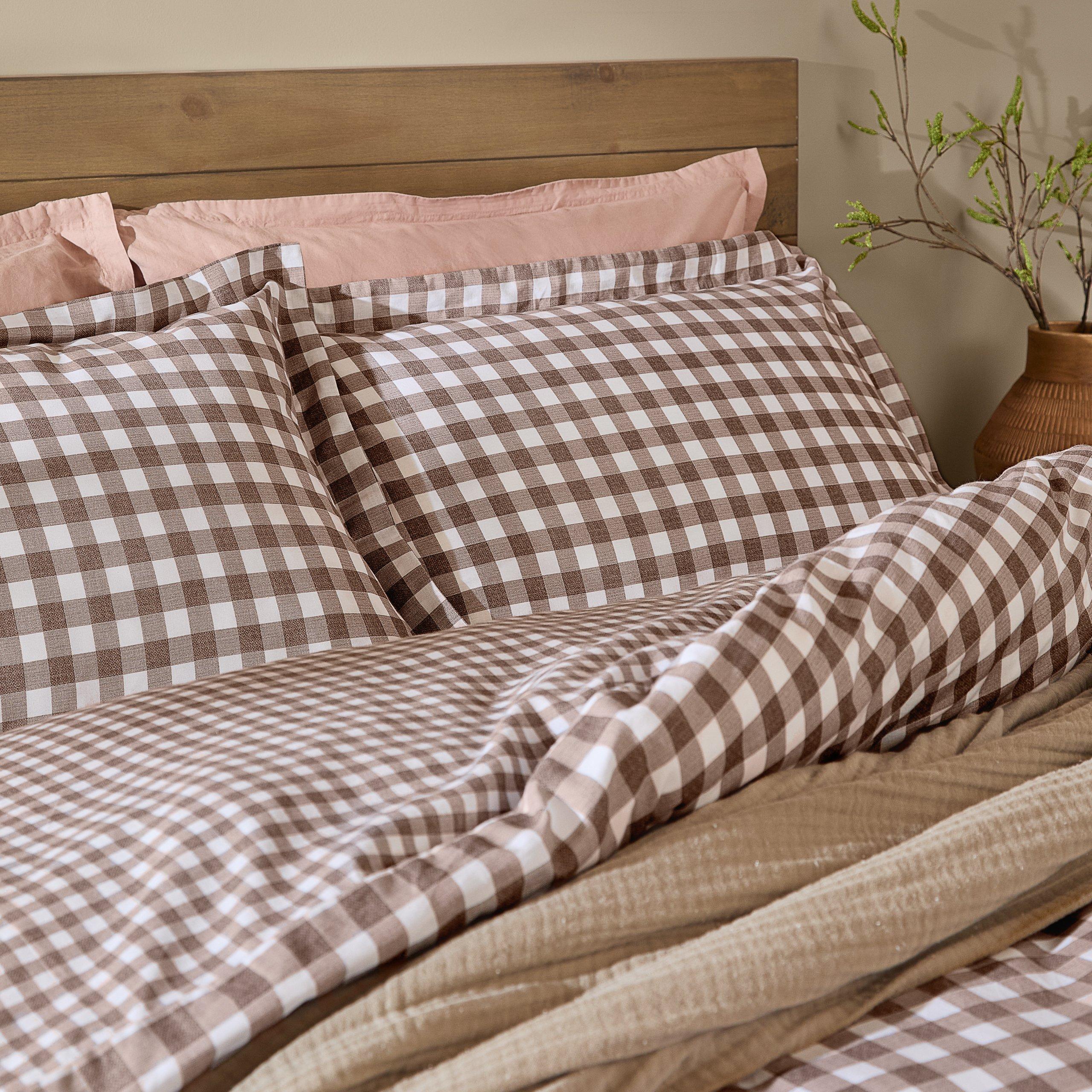 Chocolate - Yard - Barton Gingham Check Duvet Set - 3