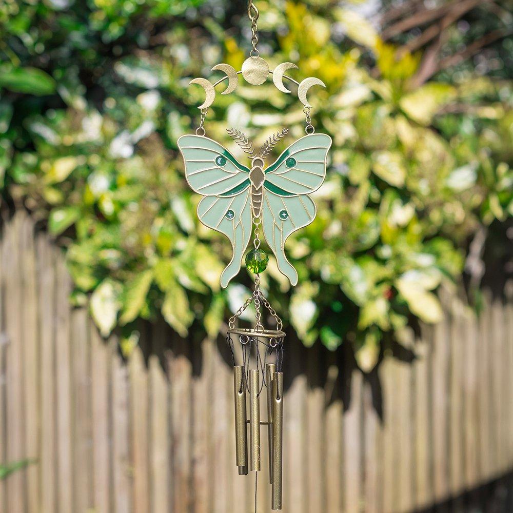 White - Something Different - Moonphase Moth Windchime - 1