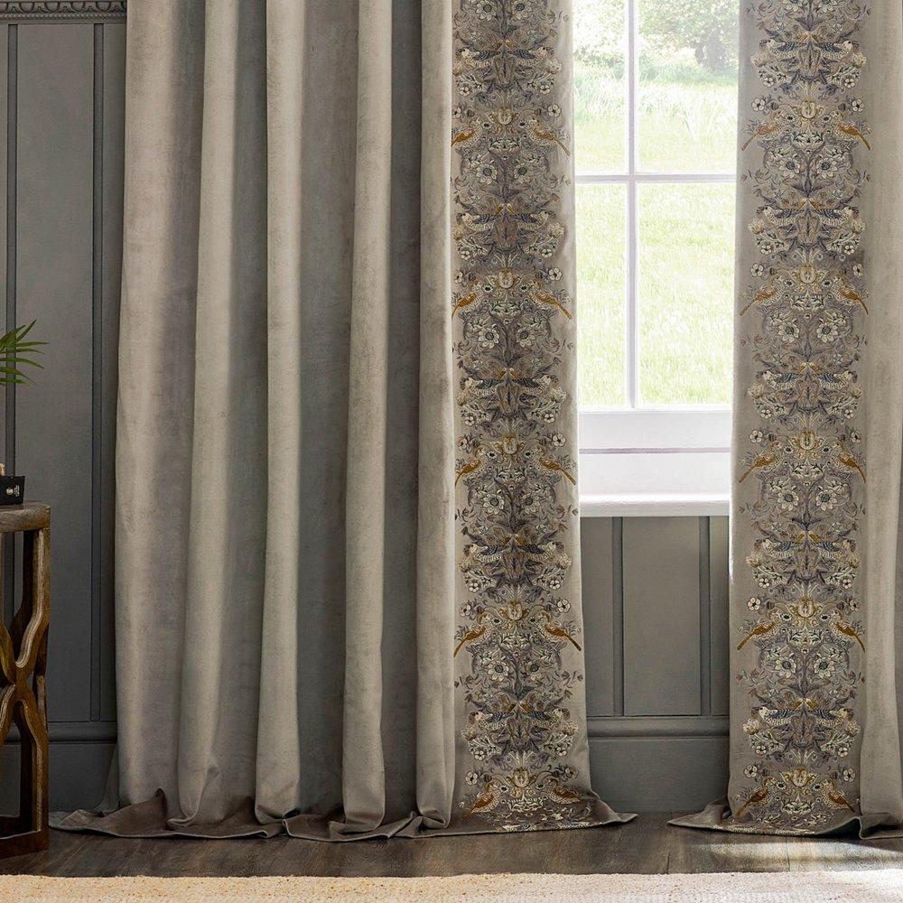 Biscuit - Morris and Co - Strawberry Thief Jacquard Throw - 5