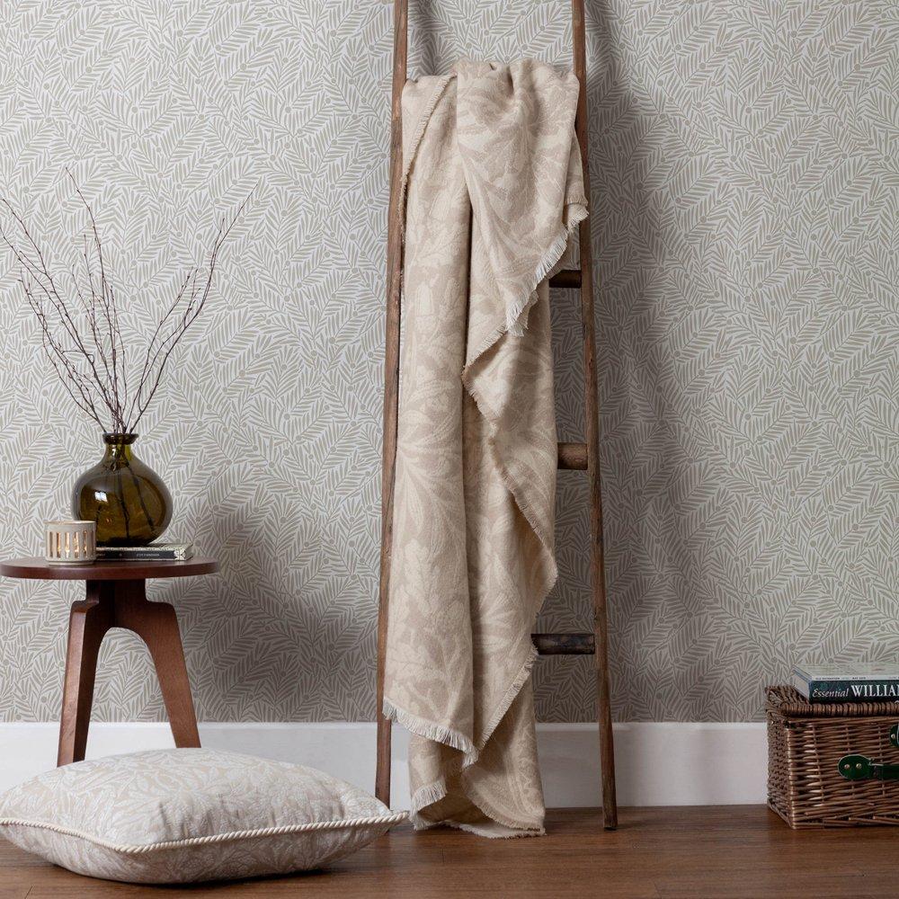 Linen - Morris and Co - Acorn Tonal Jacquard Throw - 2