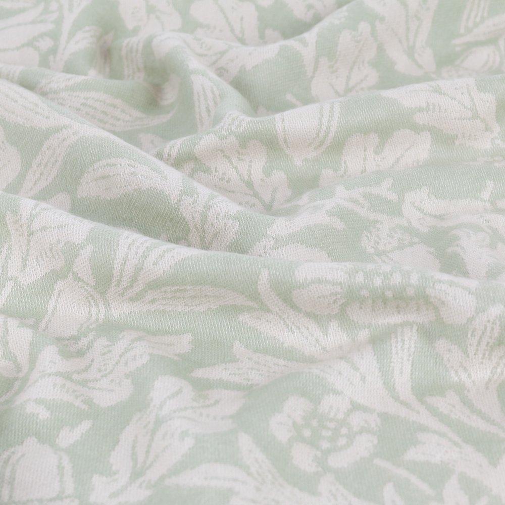 Sage - Morris and Co - Acorn Tonal Jacquard Throw - 6