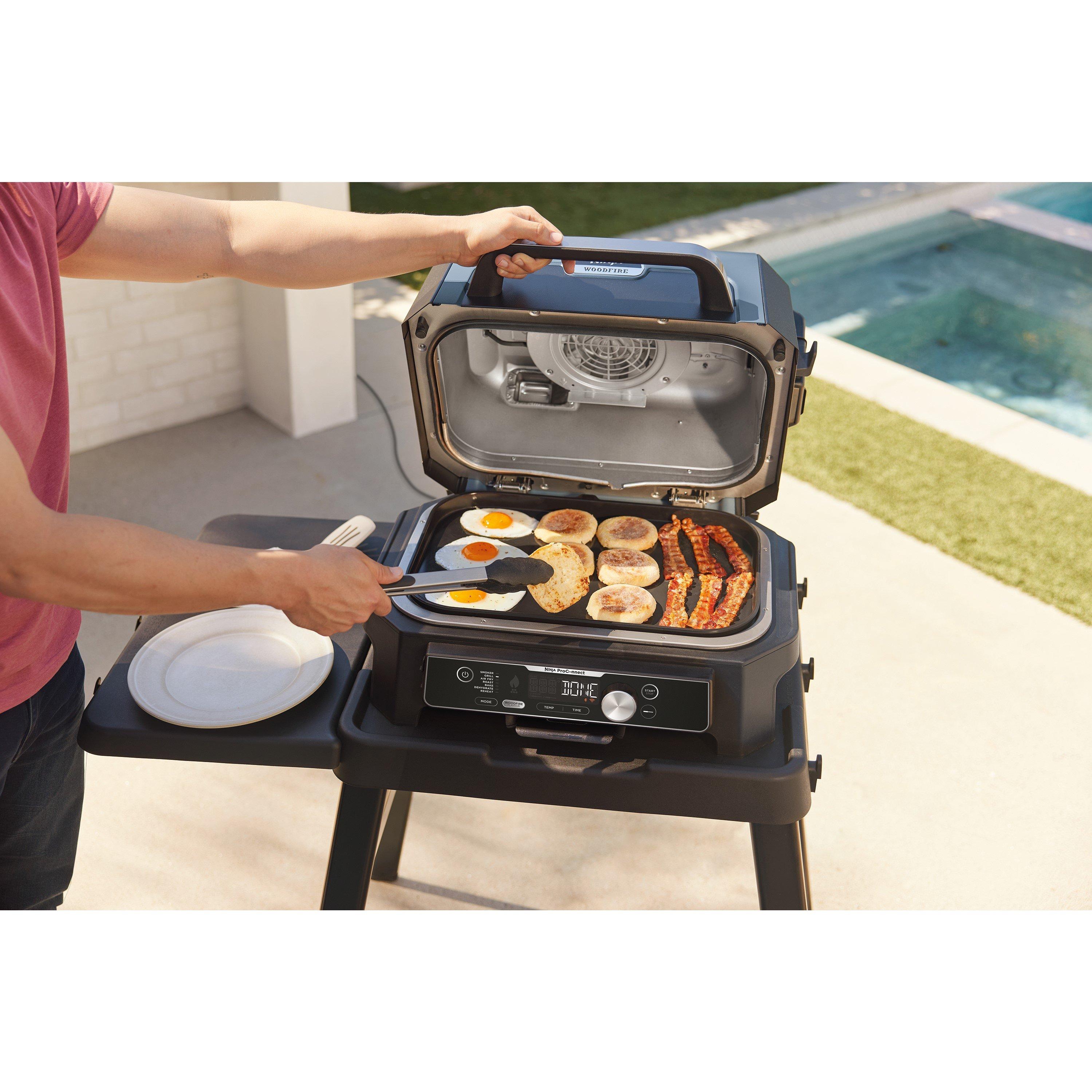 Black - Ninja - Woodfire XL Grill & Flat Plate XSKOGXLGGCMEU - 2