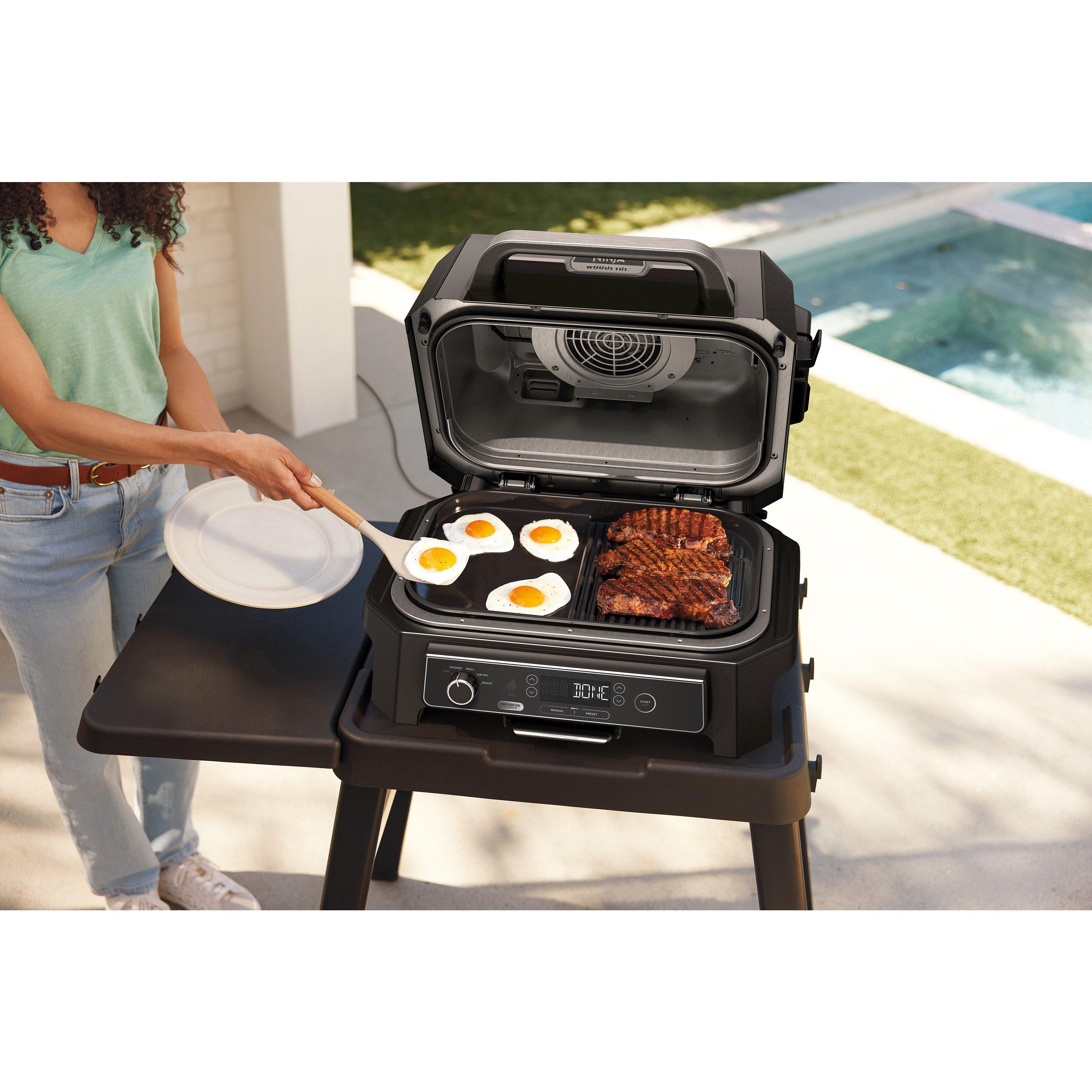 Black - Ninja - Woodfire XL Grill & Flat Plate XSKOGXLGGCMEU - 3