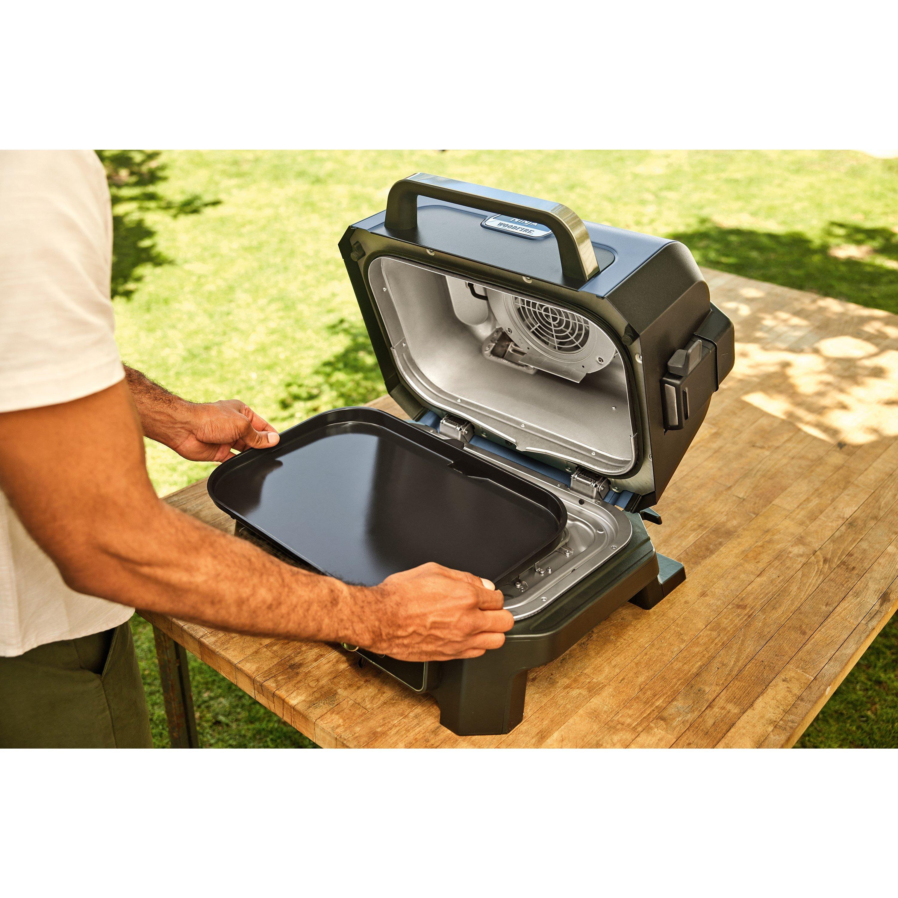 Black - Ninja - Woodfire XL Grill & Flat Plate XSKOGXLGGCMEU - 4