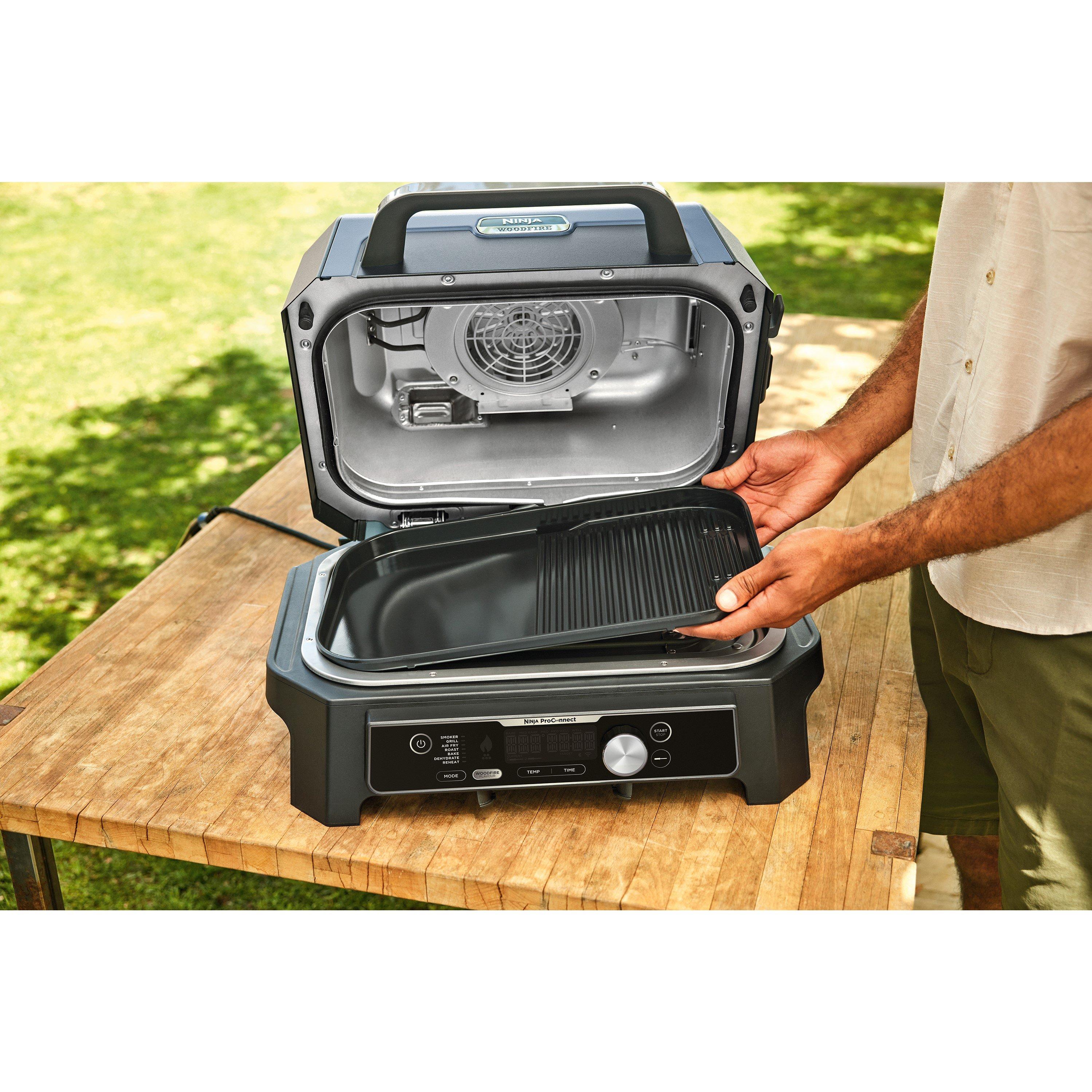 Black - Ninja - Woodfire XL Grill & Flat Plate XSKOGXLGGCMEU - 5