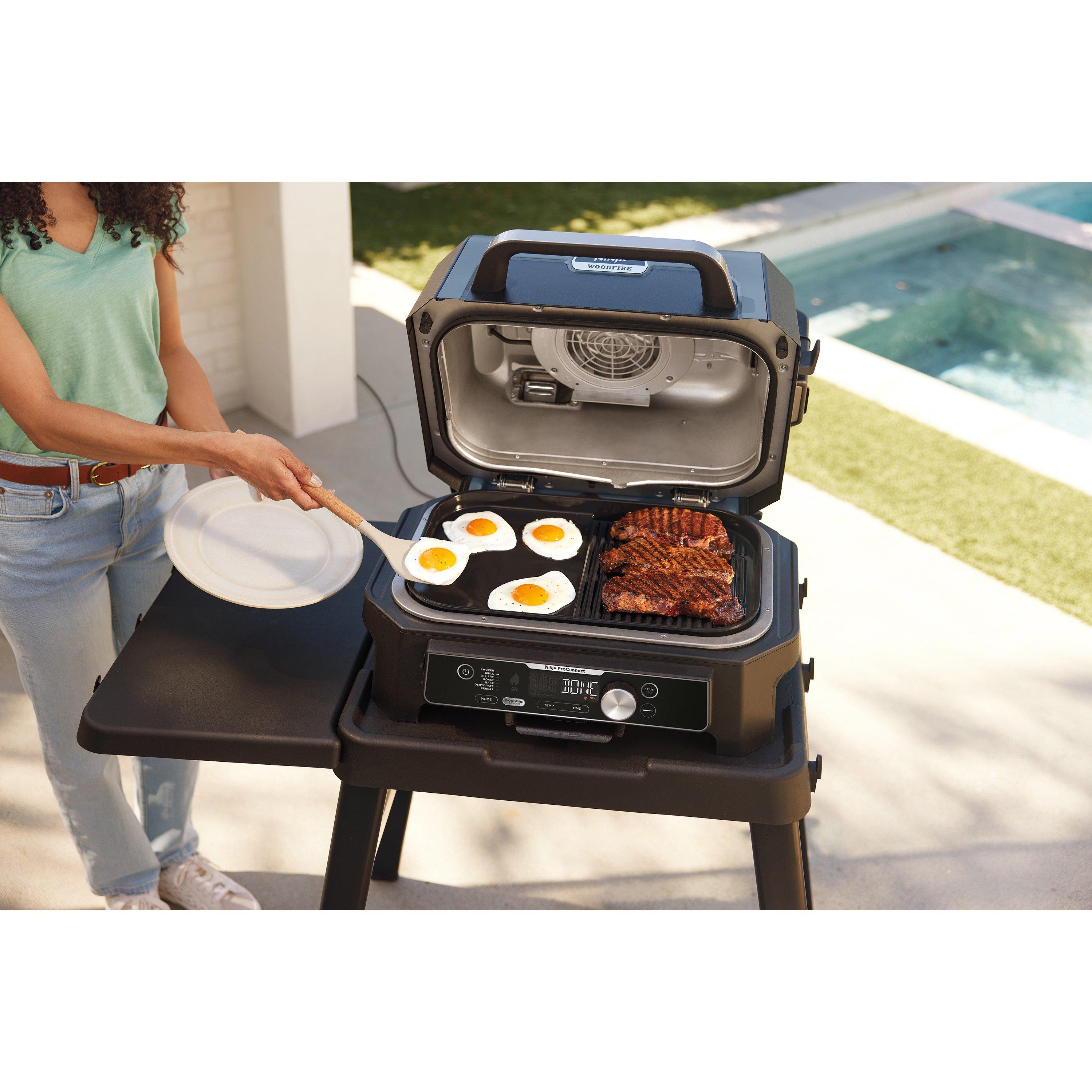 Black - Ninja - Woodfire XL Grill & Flat Plate XSKOGXLGGCMEU - 6