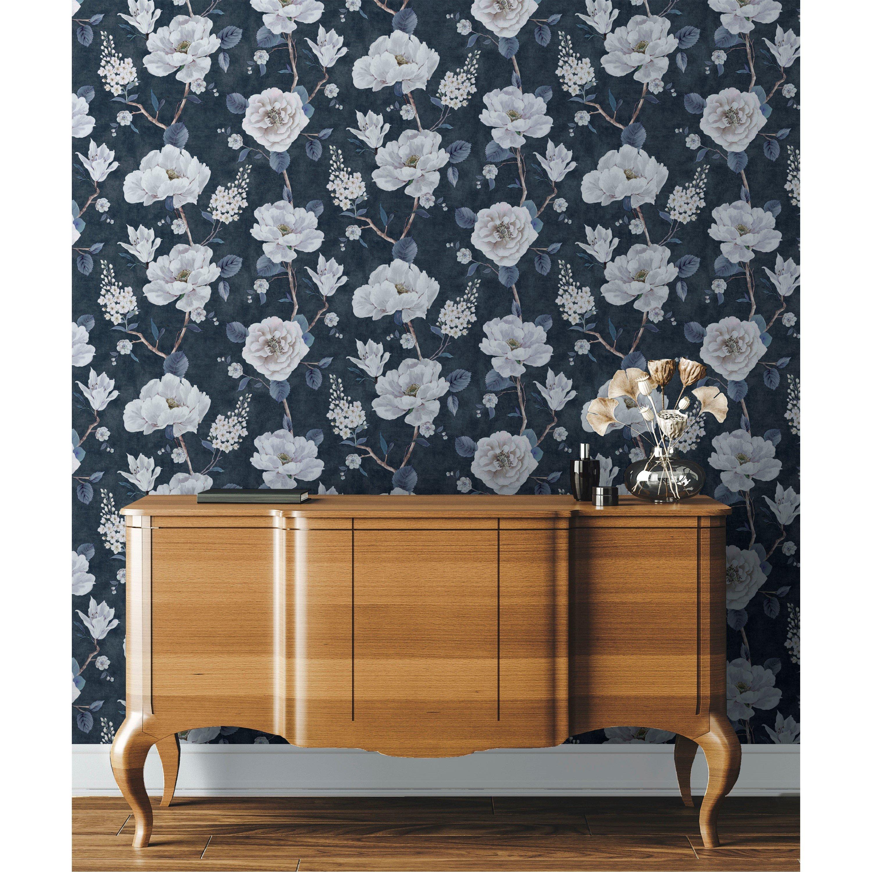 Navy - Arthouse - Ashley Floral Navy sw12 - 3
