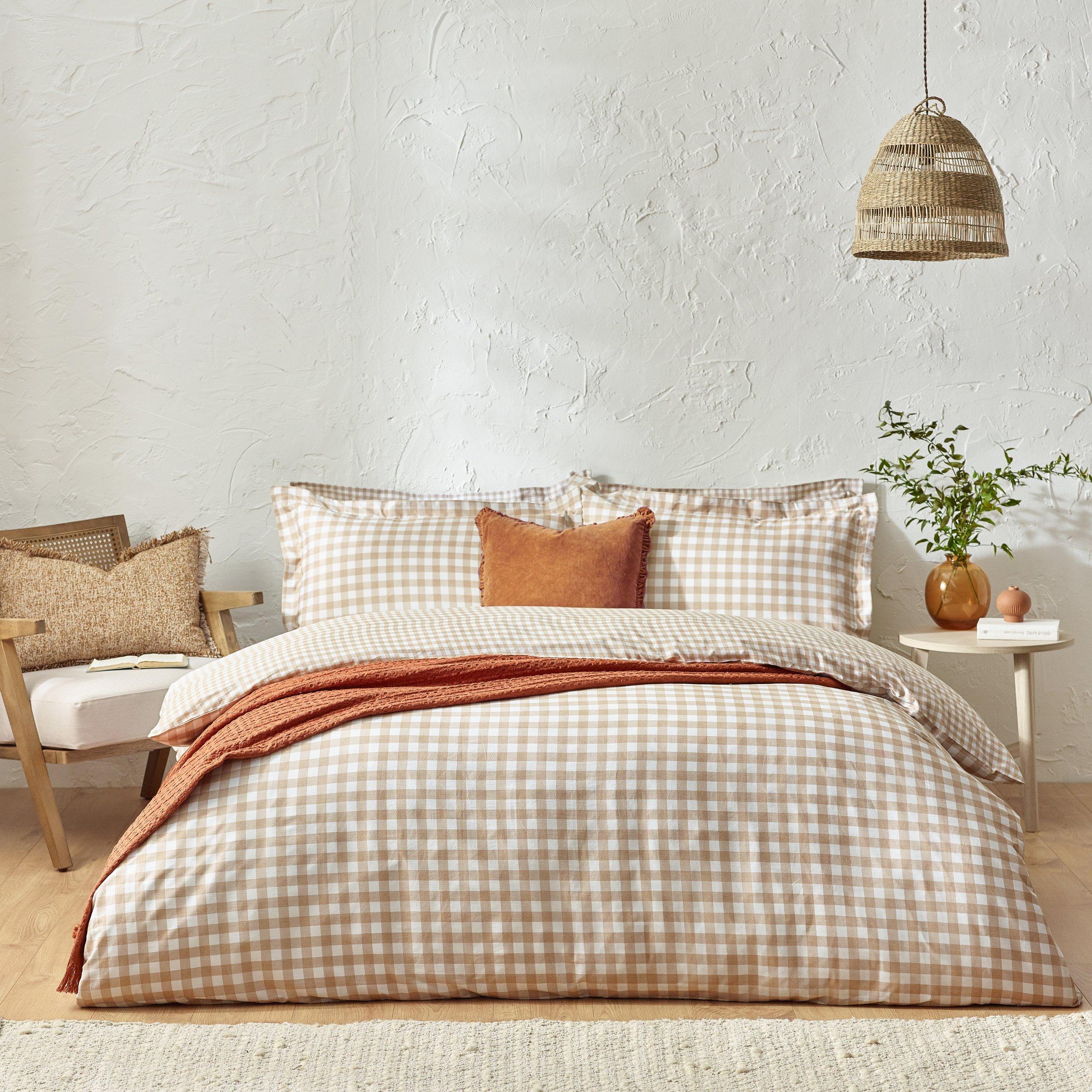 Biscuit - Yard - Barton Gingham Check Duvet Set - 2
