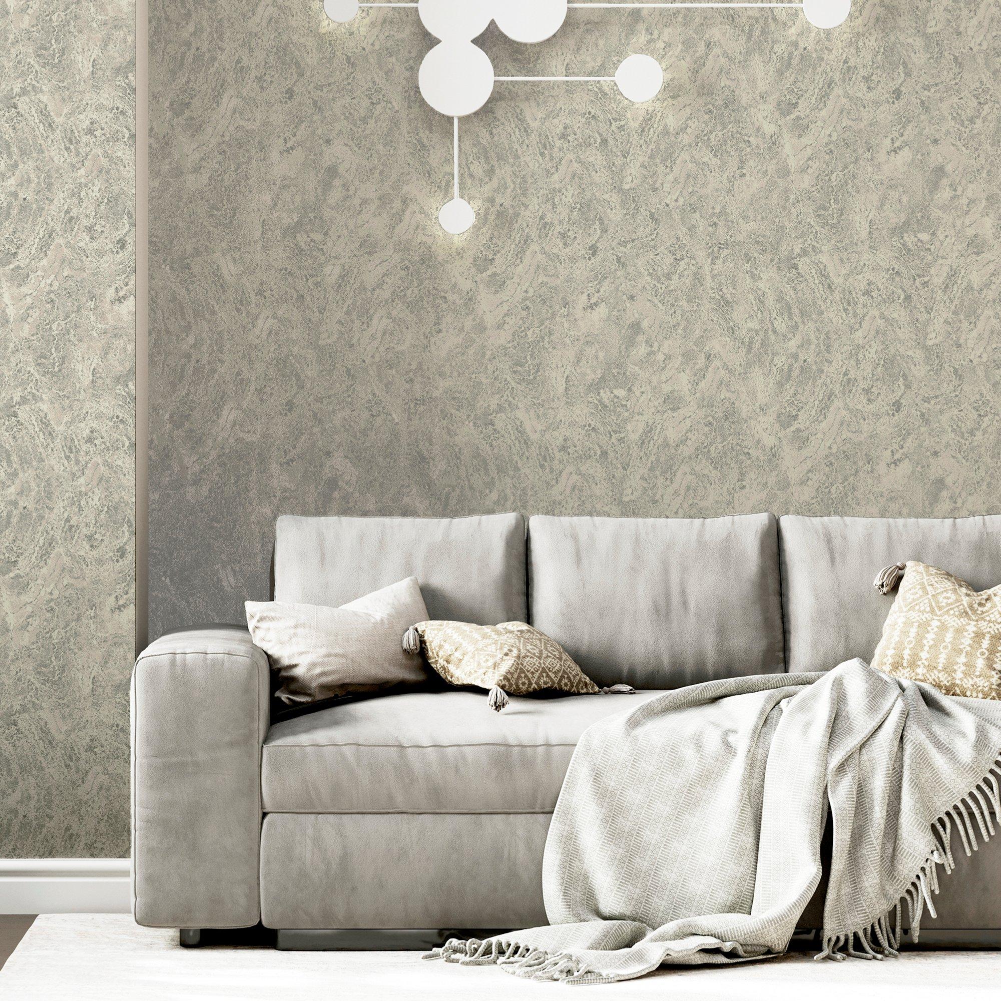 Neutral - Arthouse - Marble Patina Charcoal Natural sw12 - 4