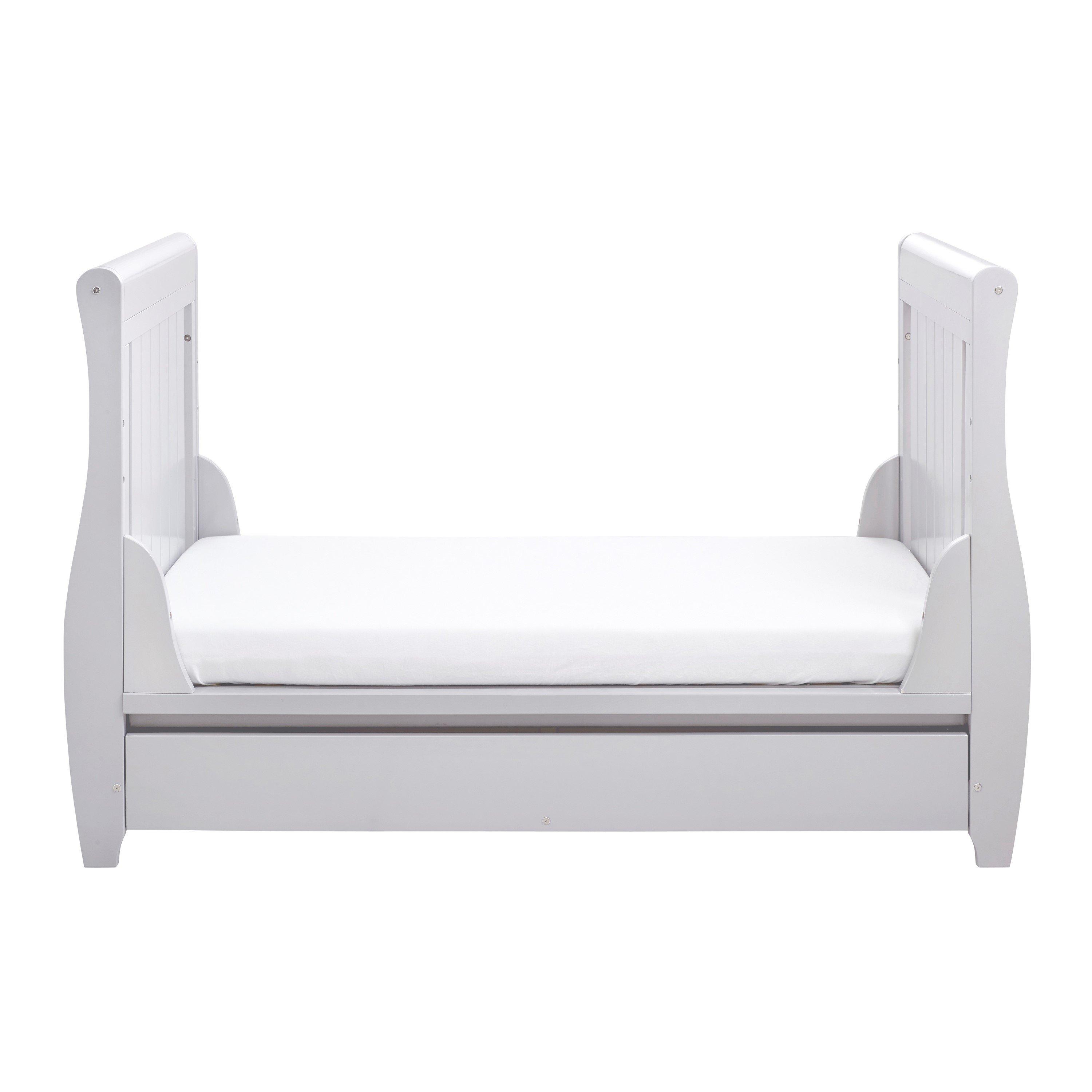 Grey - Babymore - Babymore Stella Sleigh Cot Bed - Grey - 8