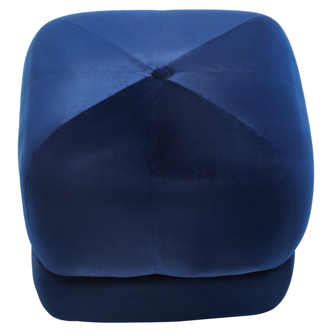 Blue - Interiors by Premier - Kaia Midnight Blue Velvet Stool - 2