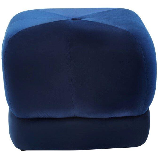 Blue - Interiors by Premier - Kaia Midnight Blue Velvet Stool - 3