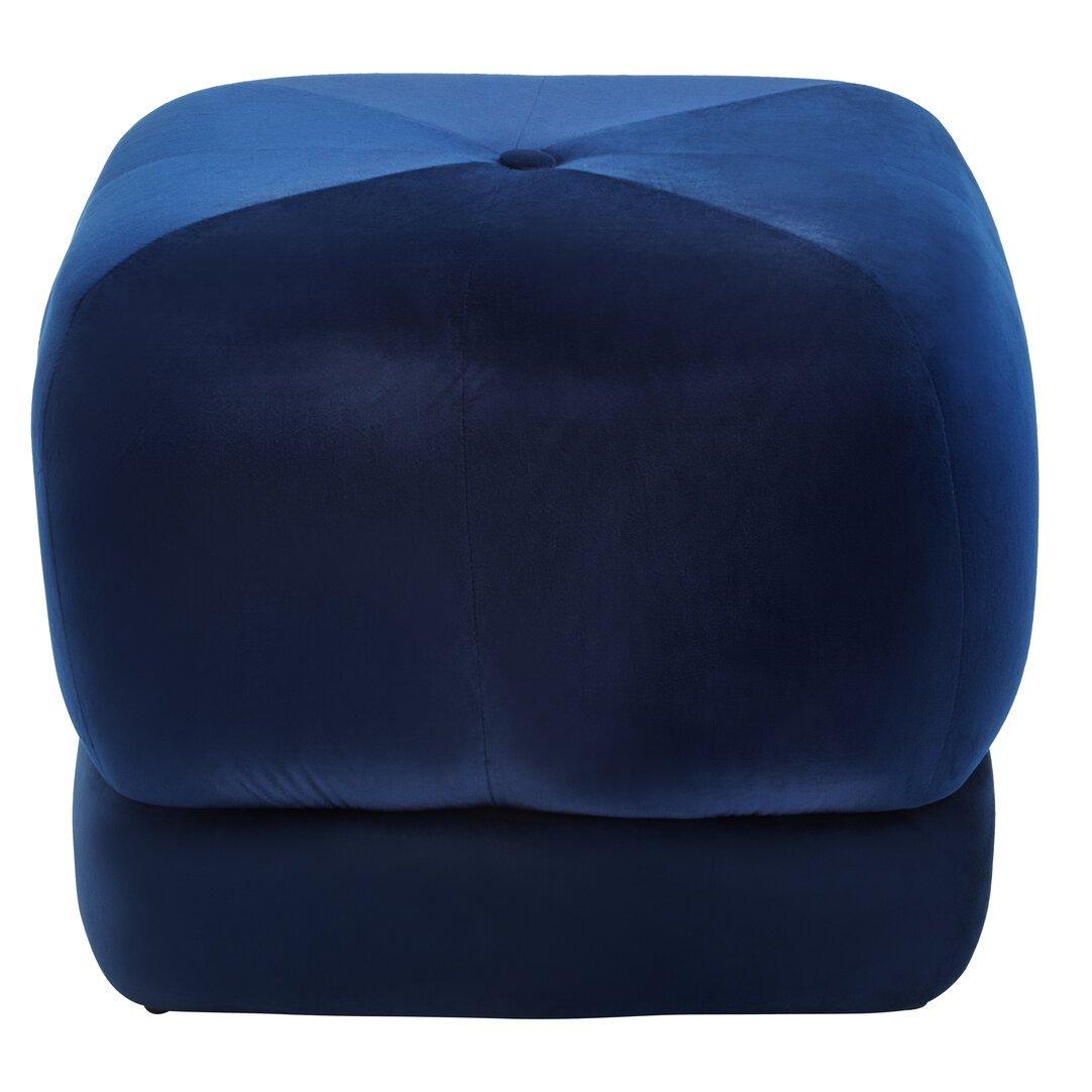 Blue - Interiors by Premier - Kaia Midnight Blue Velvet Stool - 4