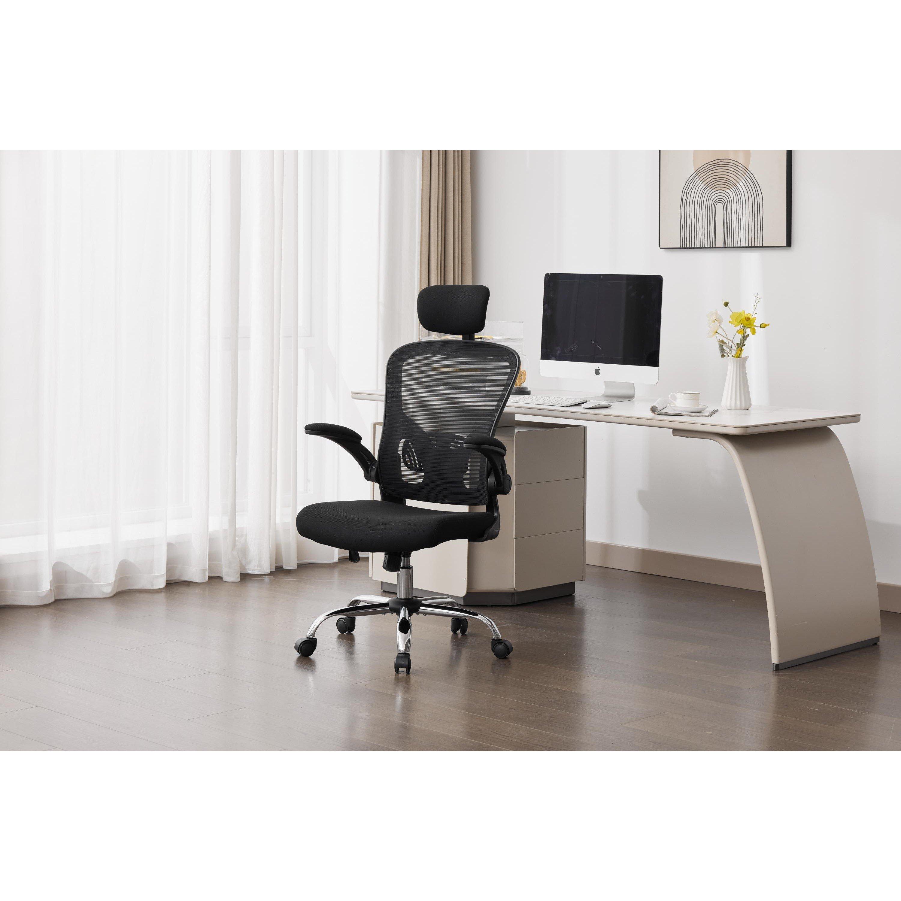 Black - Shankar - Prime Plus Mesh Black Office Chair - 2