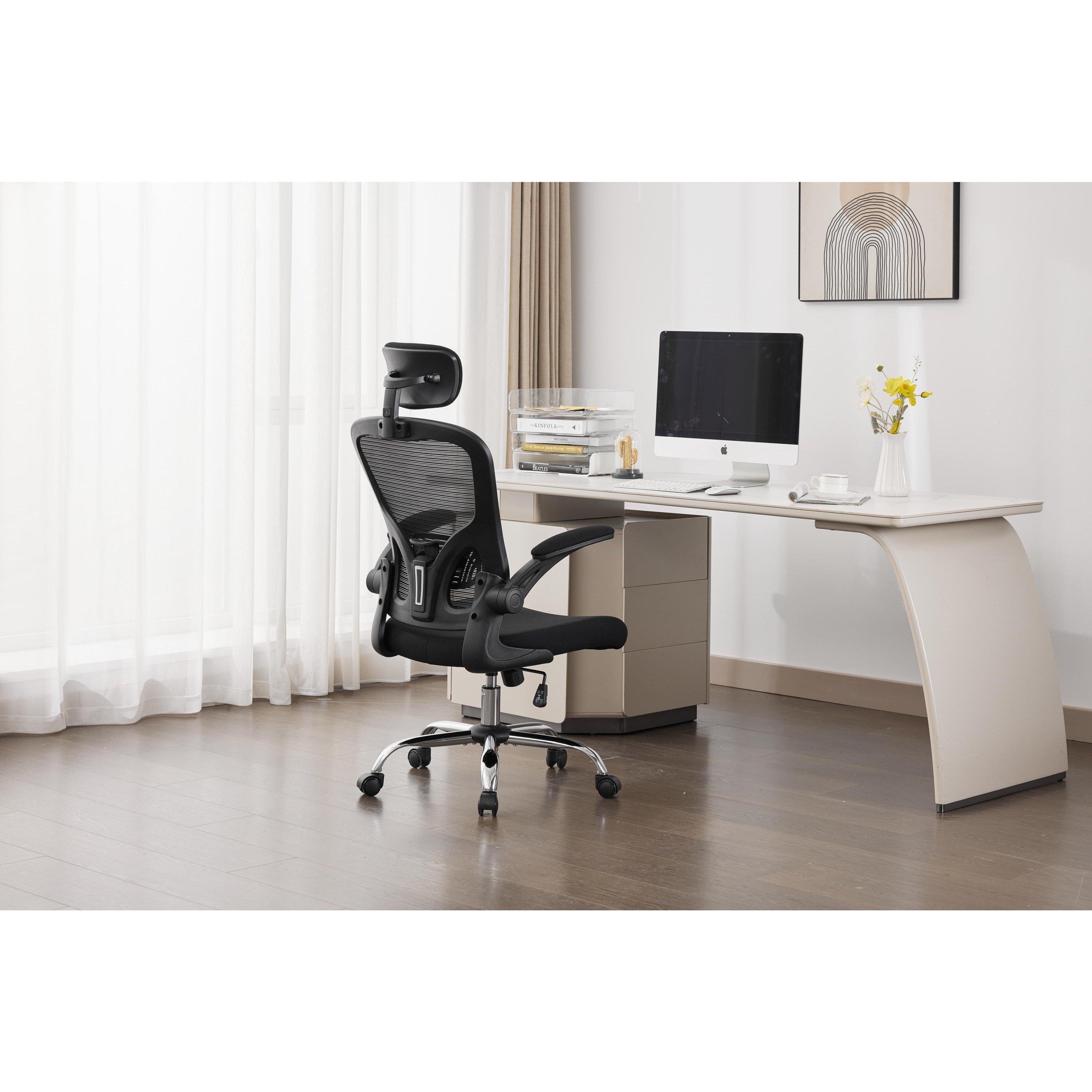 Black - Shankar - Prime Plus Mesh Black Office Chair - 3