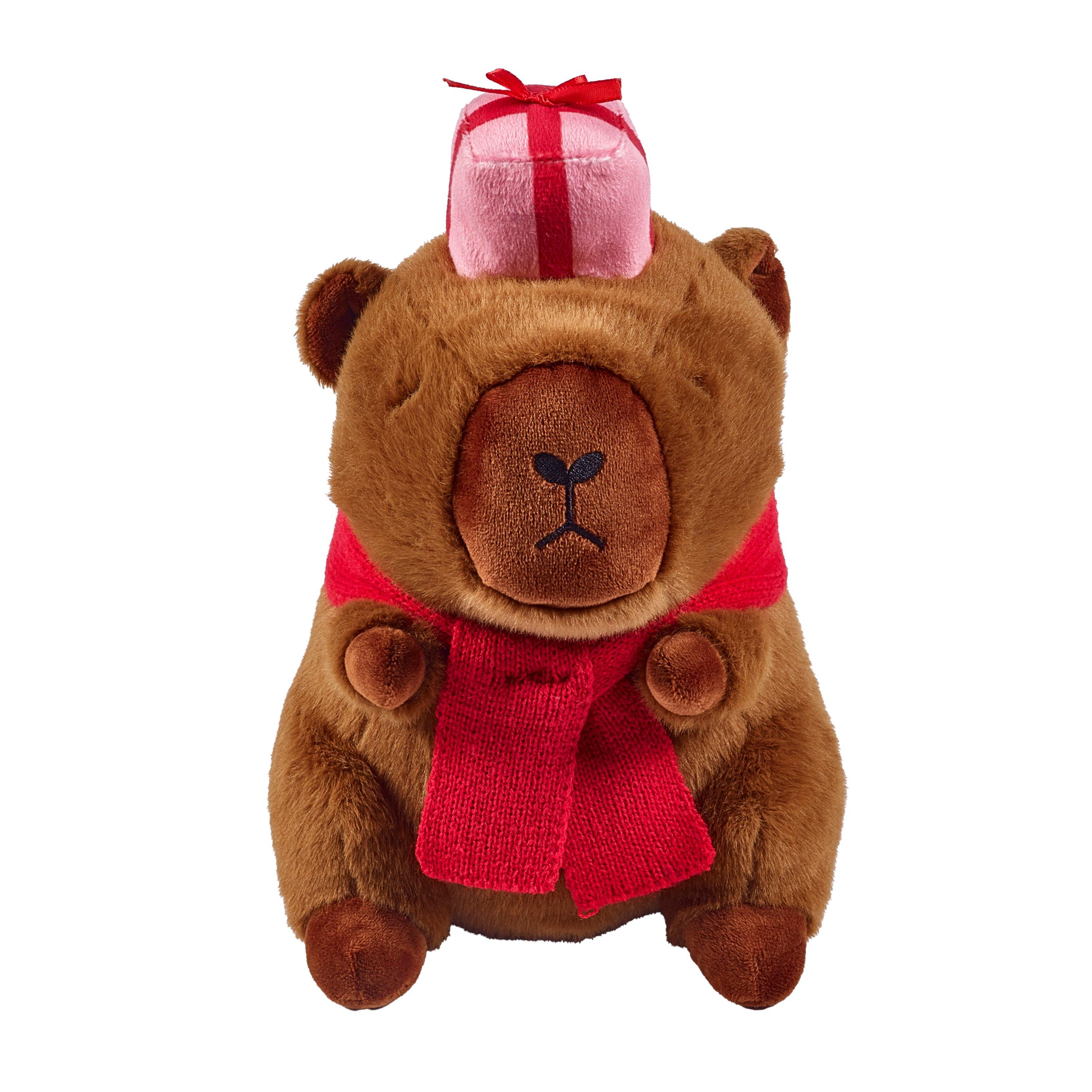 Brown - Catherine Lansfield - Christmas Capybara 3D Shaped Cushion - 3