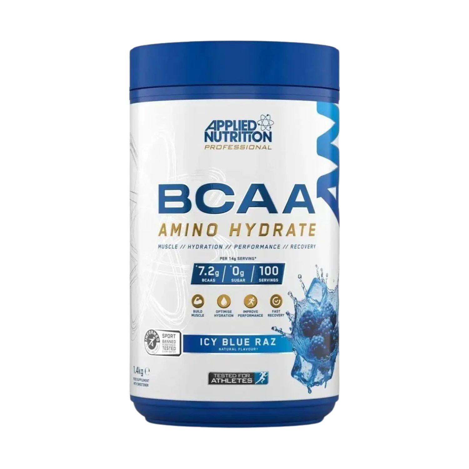 Icy Blue Raspbe - Applied Nutrition - BCAA Amino-Hydrate 1.4 KG (100 serves) - 1