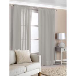 Country Club Curtain Panels Pack of 2 Slot Top Voile 150x183cm