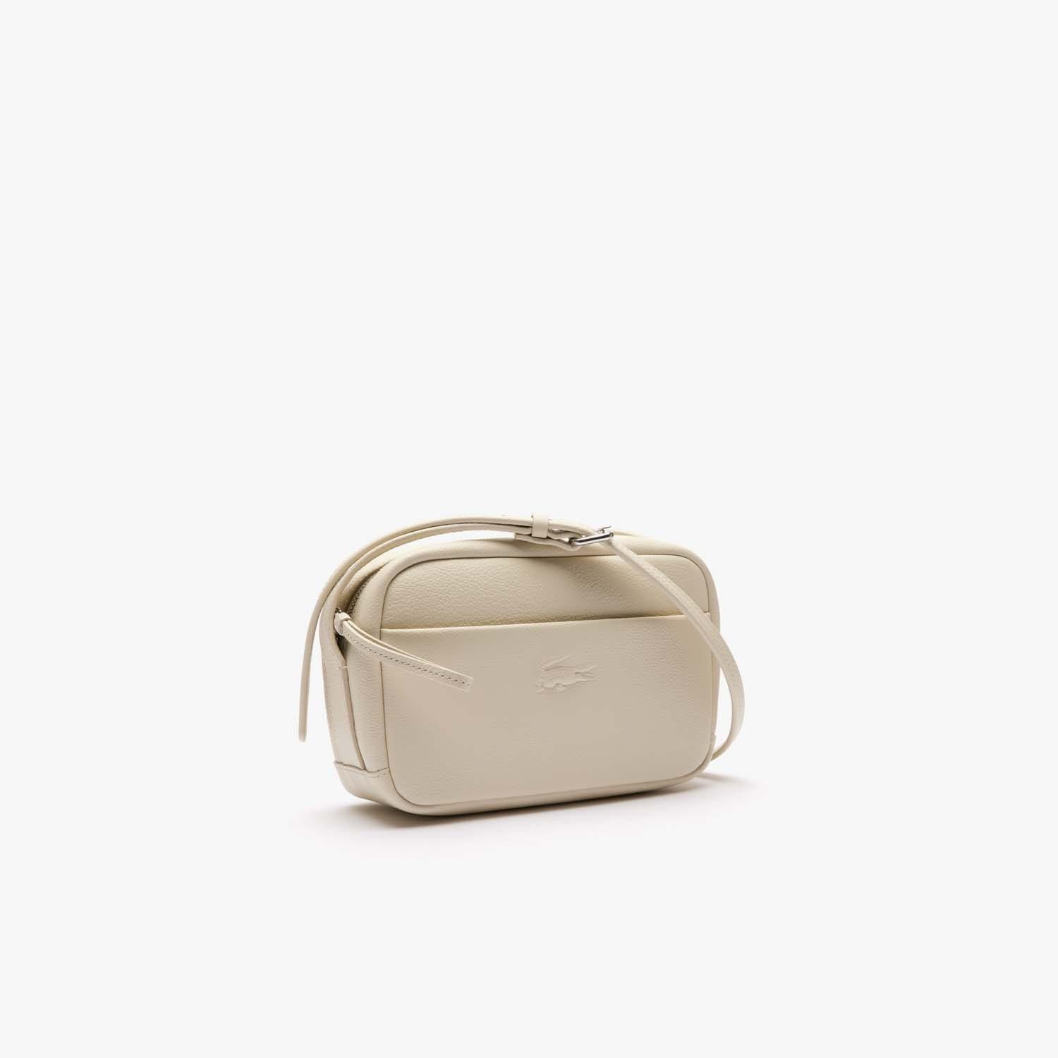 White - Lacoste - City Court Grain Leather Shoulder Bag - 2