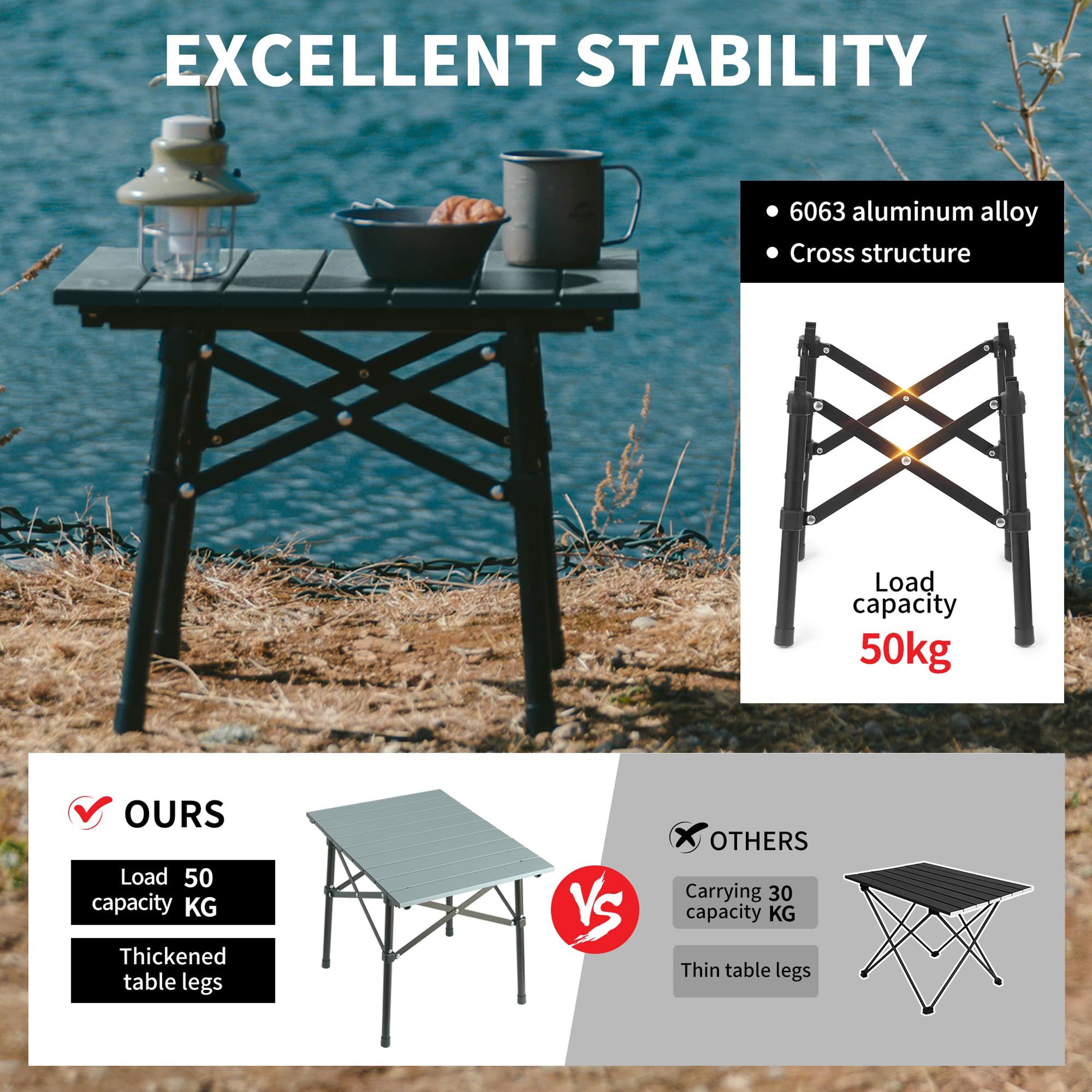 Titanium Finish - Naturehike - Yamami Y01 Folding Camping Table - 6