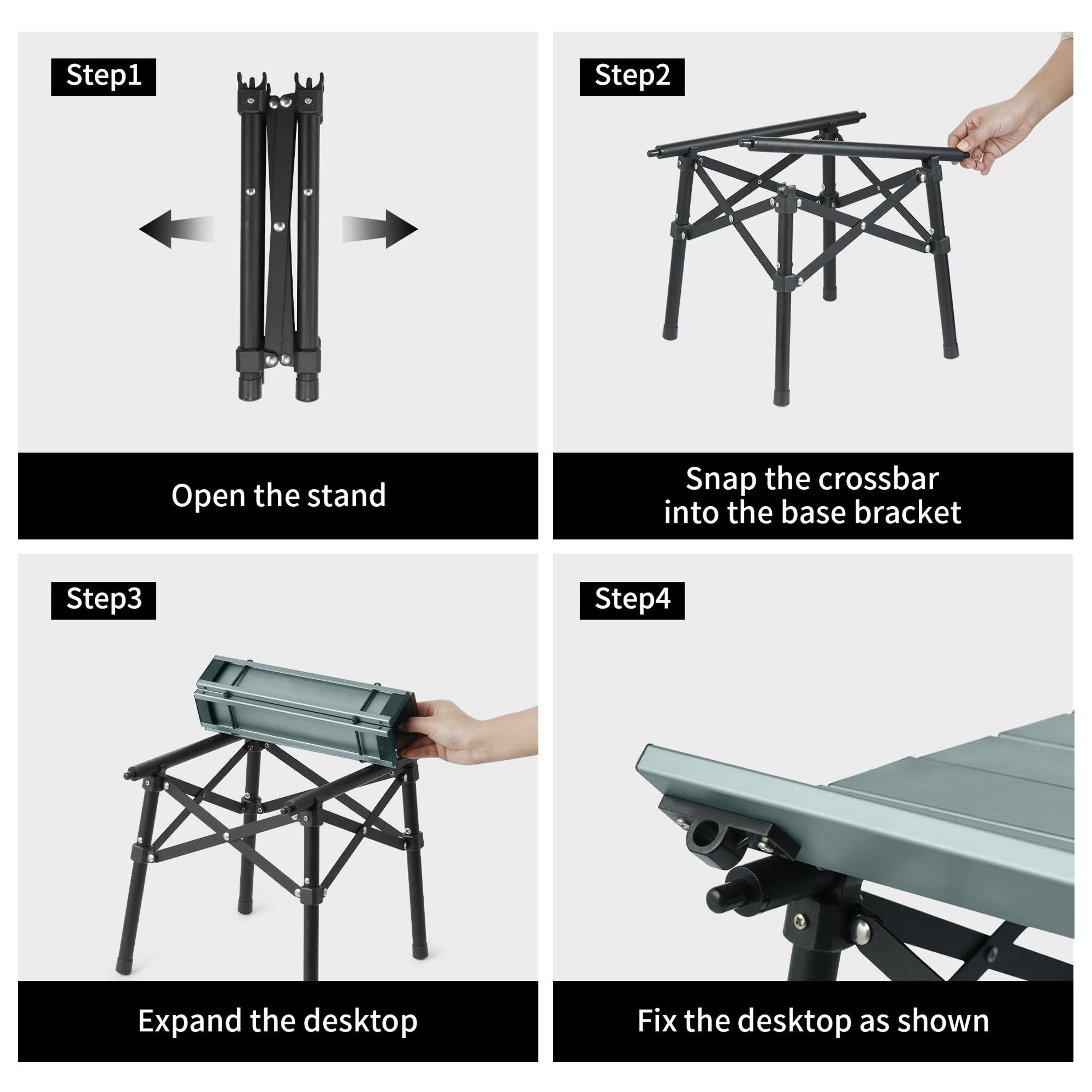 Titanium Finish - Naturehike - Yamami Y01 Folding Camping Table - 7