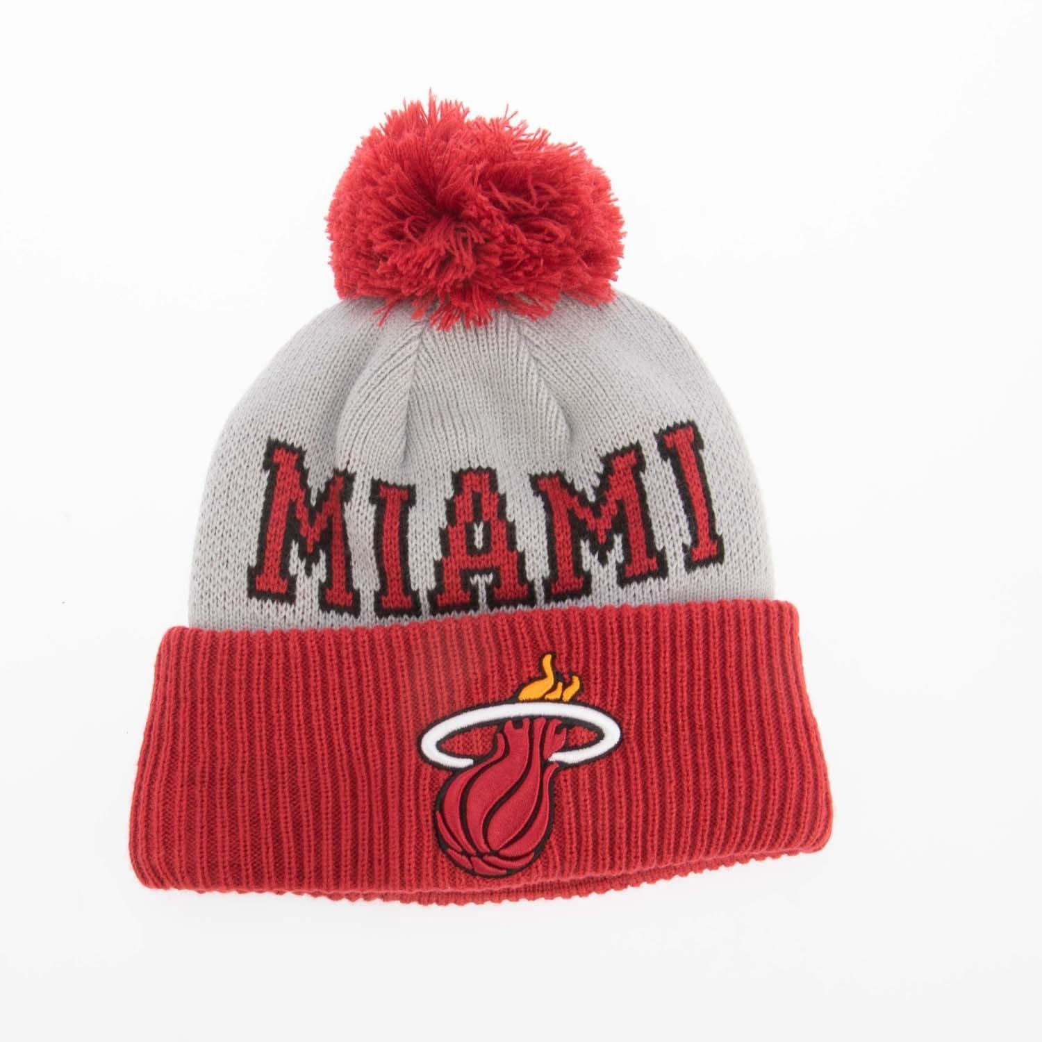 Black - New Era - Miami Heat NBA Tip Off 2023 Bobble Knit Hat - 1