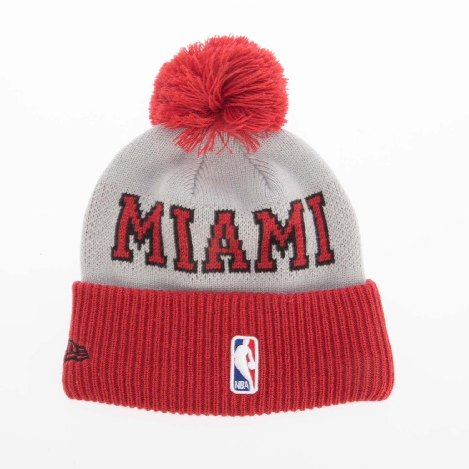 Black - New Era - Miami Heat NBA Tip Off 2023 Bobble Knit Hat - 2