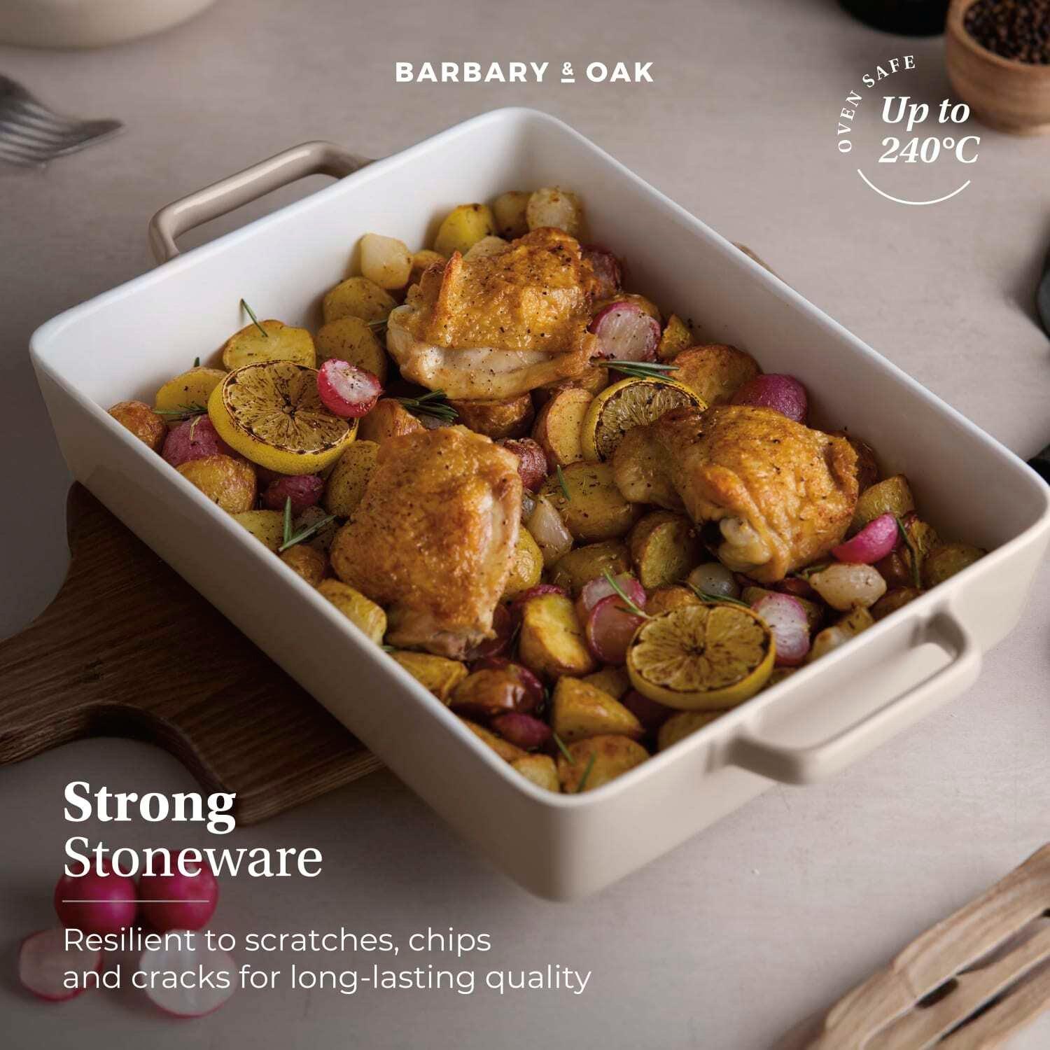 Cashmere - Barbary And Oak - Nattura 38cm Rectangular Baking Dish Cashmere - 3