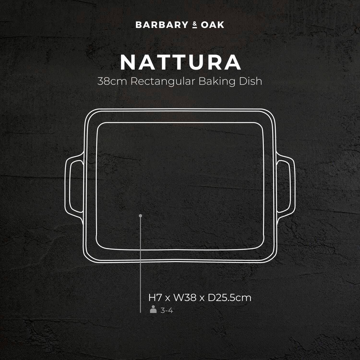 Cashmere - Barbary And Oak - Nattura 38cm Rectangular Baking Dish Cashmere - 6