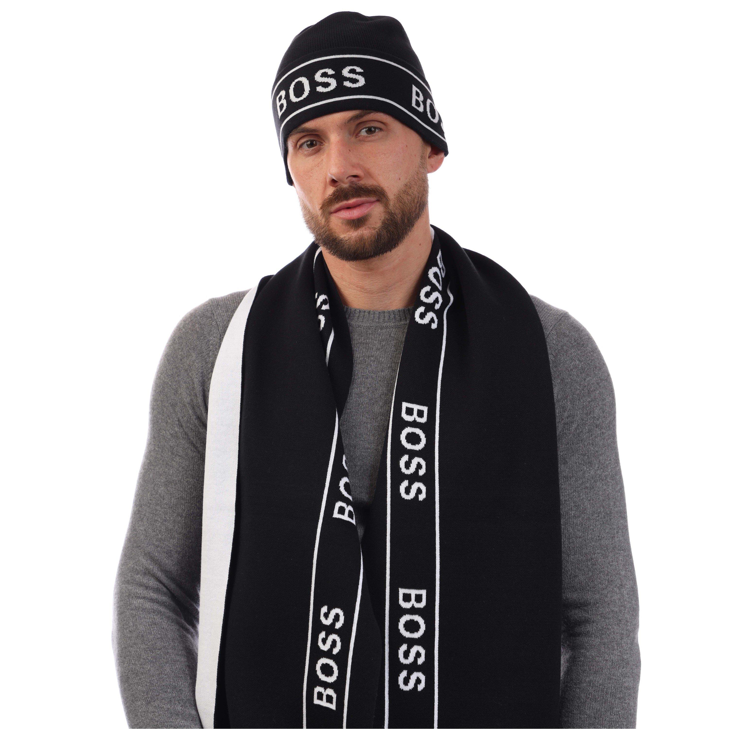 Black - Boss - Ulfino Scarf Set - 2