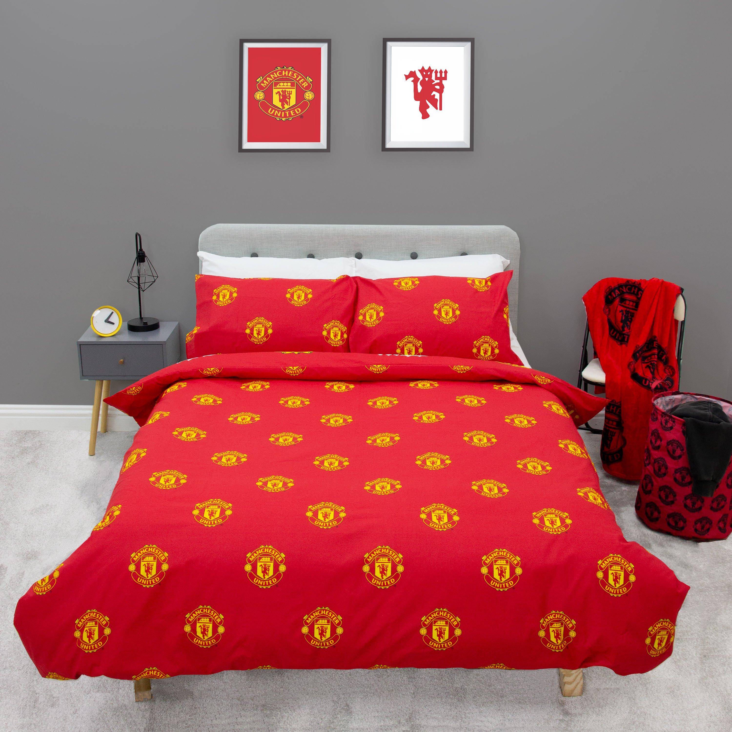 Red - Manchester United FC - Patch Double Rotary Duvet - 2