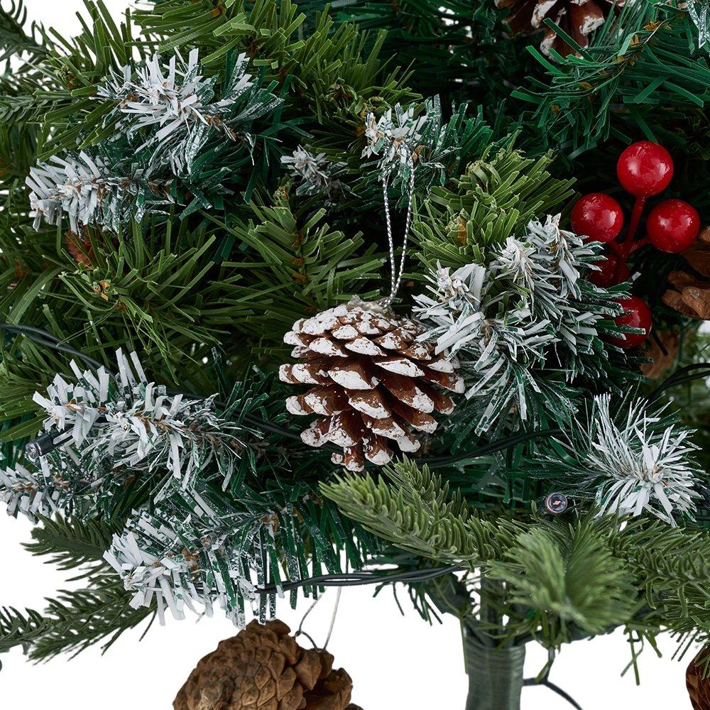 Green - LIFE IDEAS - Christmas Tree Ground Stake with Light and Timer - 3