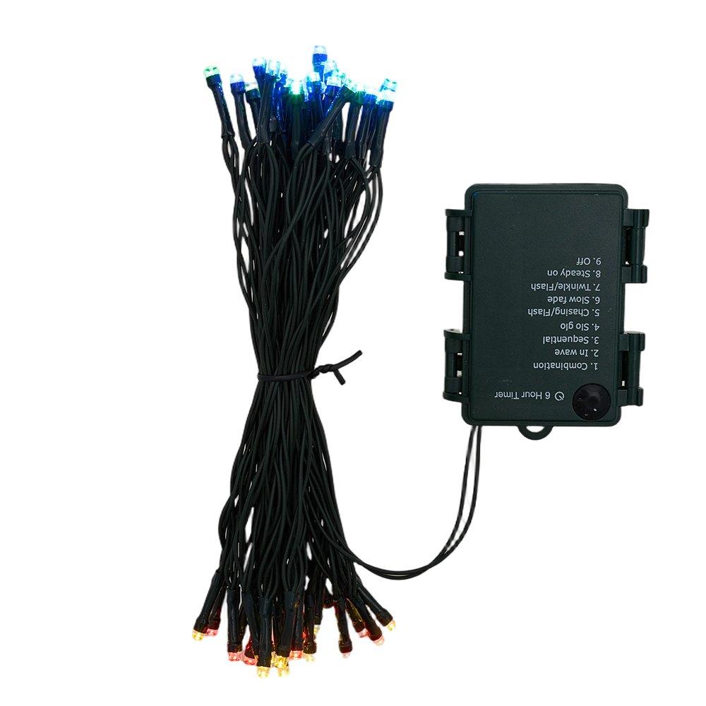 Green - LIFE IDEAS - Christmas Tree Ground Stake with Light and Timer - 6