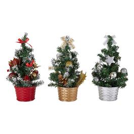 LIFE IDEAS 3pcs Mini Tabletop Christmas Trees