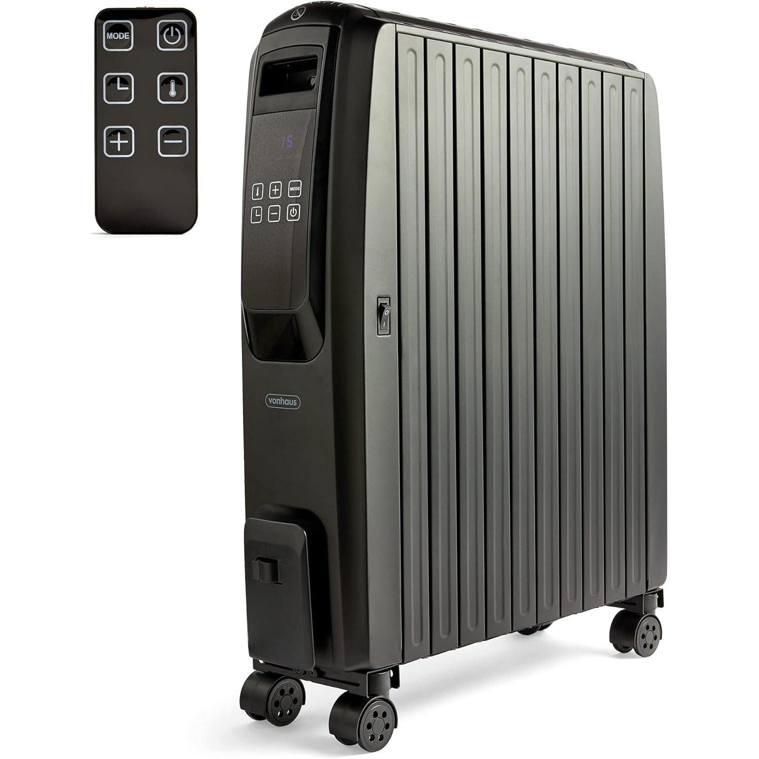 Black - VonHaus - VonHaus Digital Oil Filled Radiator - 1