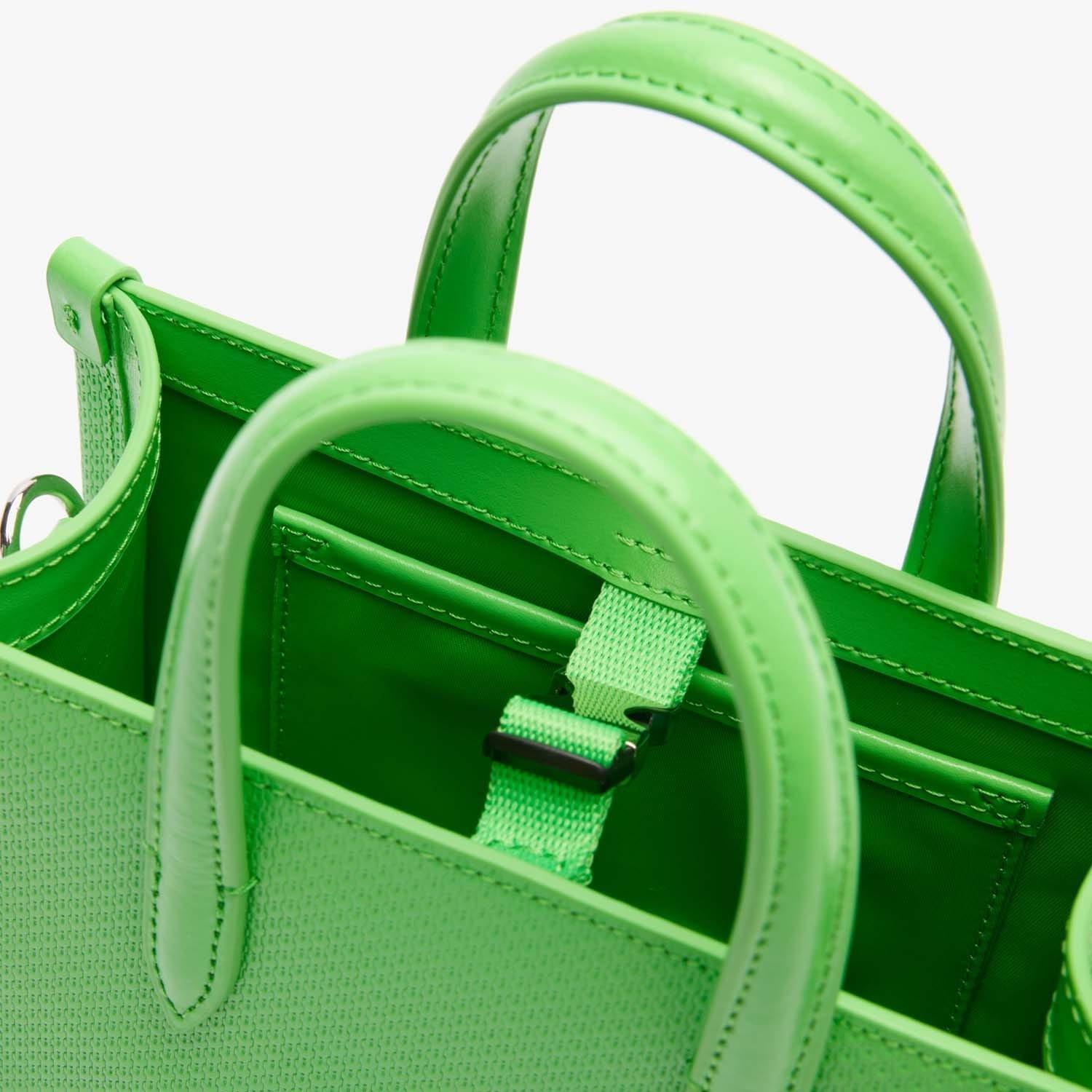 Green - Lacoste - Mini Chantaco Leather Tote Bag - 4