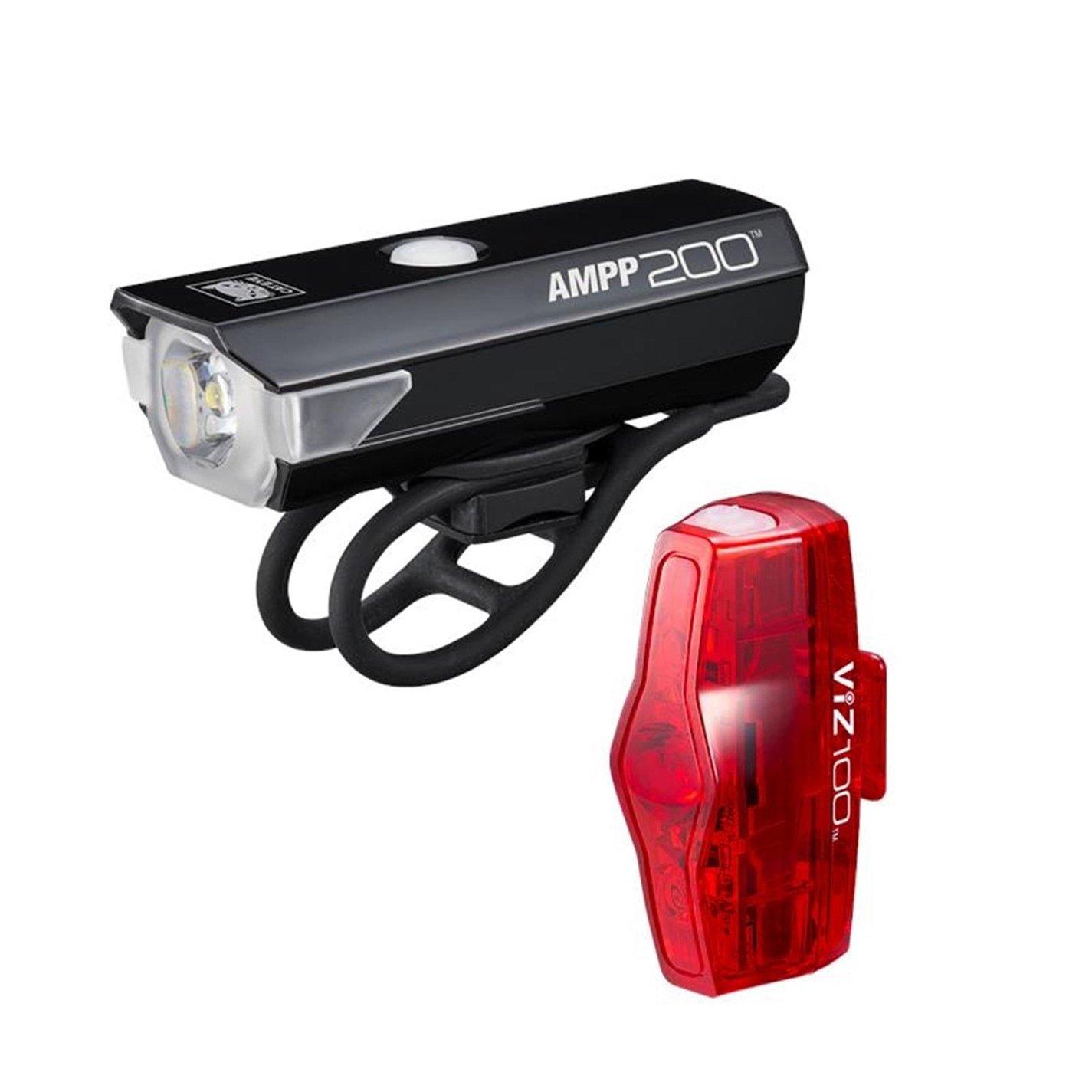 None - Cateye - AMPP 200 / VIZ 100 Bike Light Set - 1