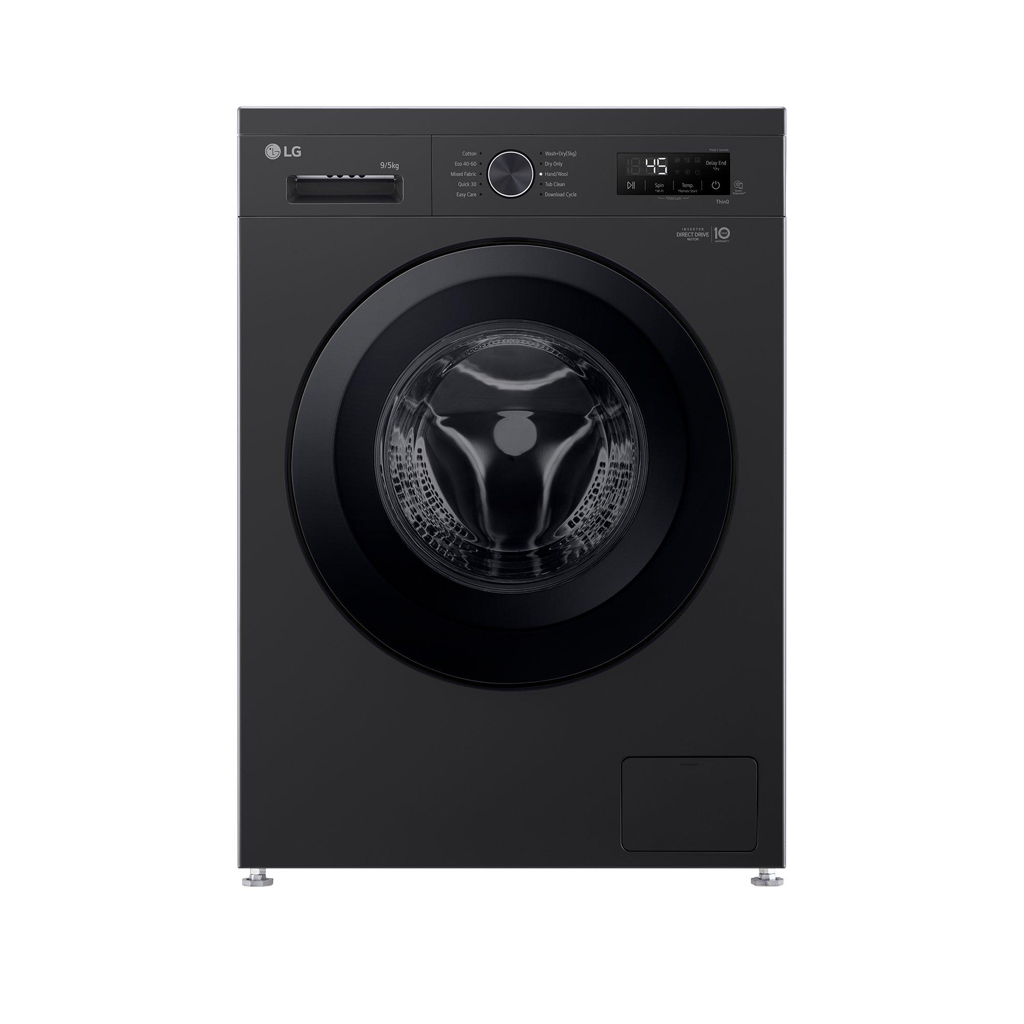 Lg  W4x1095nnk 9Kg / 5Kg 1400 Washer Dryer - Onyx Black - N/A