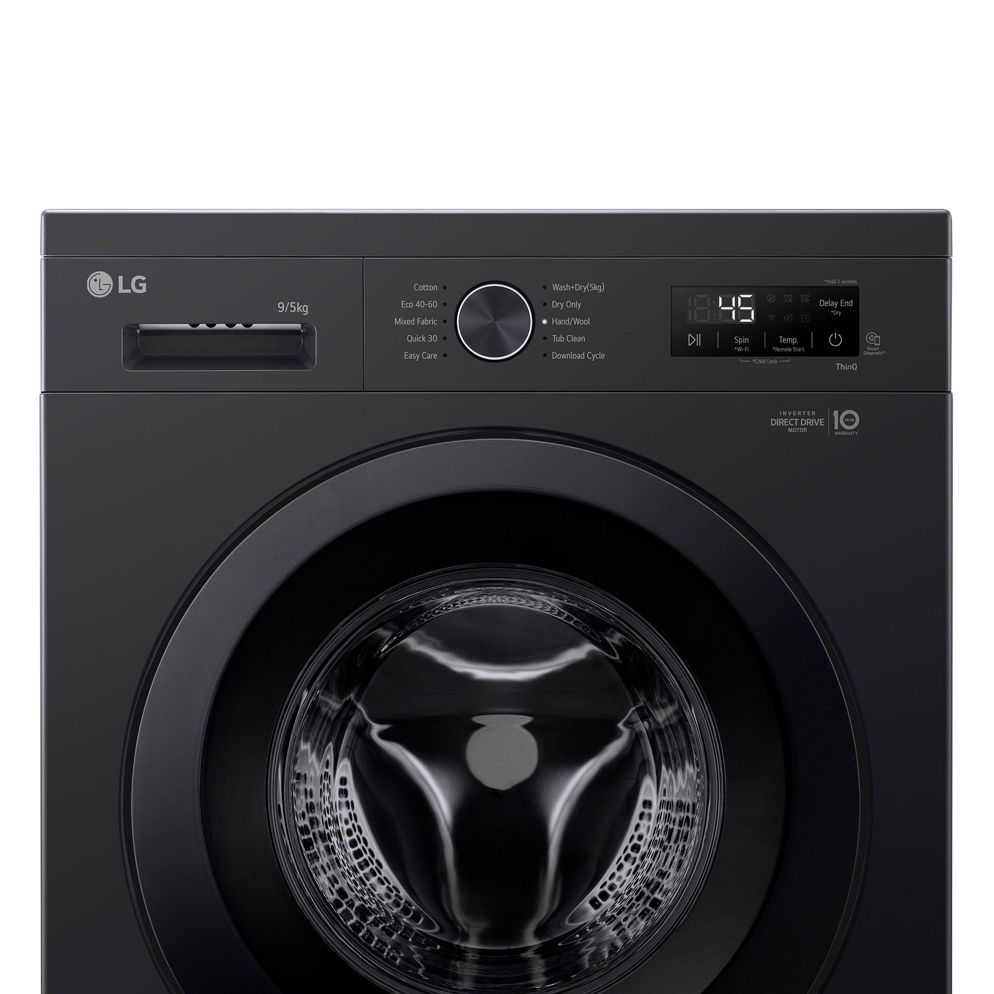 Onyx Black - LG - W4X1095NNK 9KG / 5KG 1400 Washer Dryer - 2
