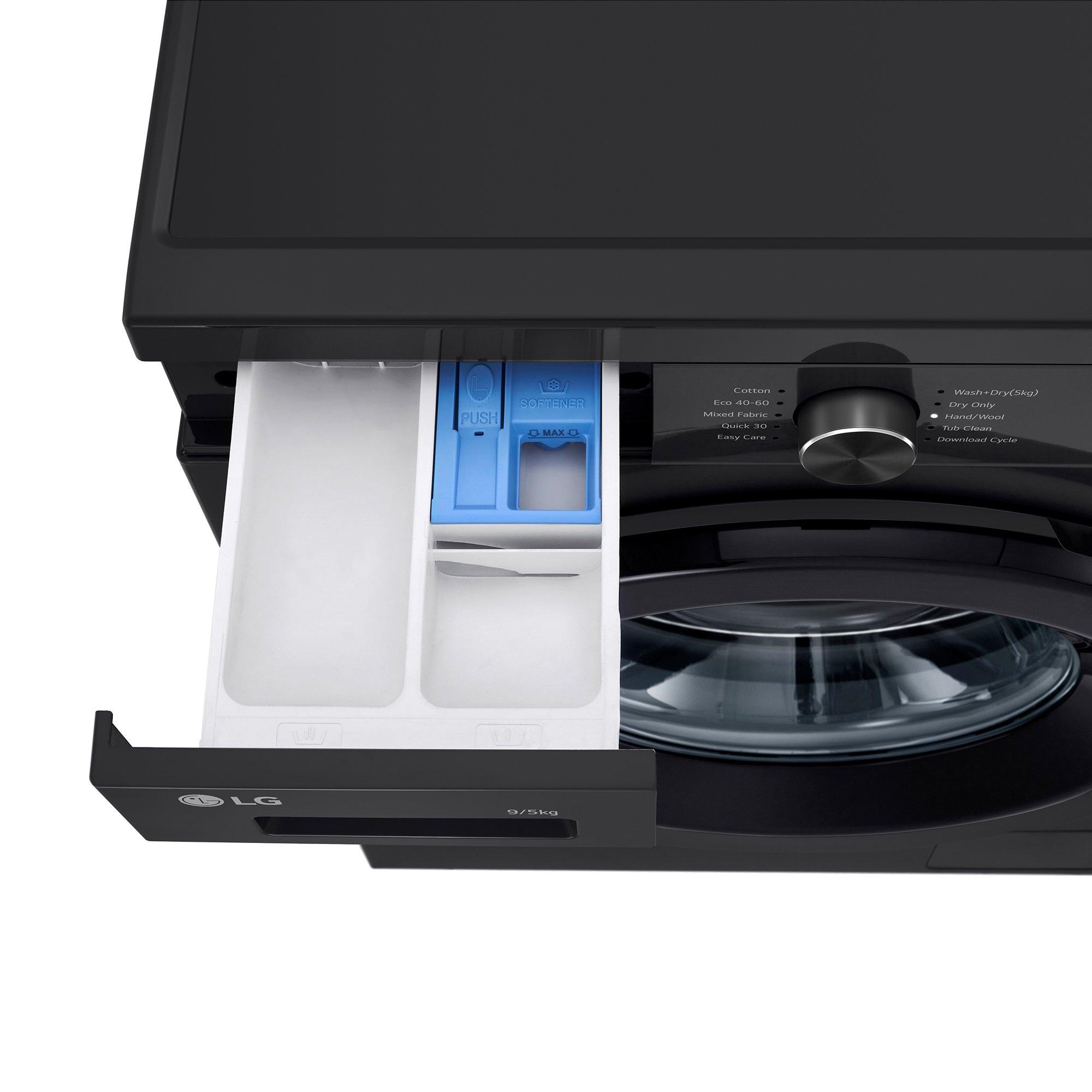 Onyx Black - LG - W4X1095NNK 9KG / 5KG 1400 Washer Dryer - 4