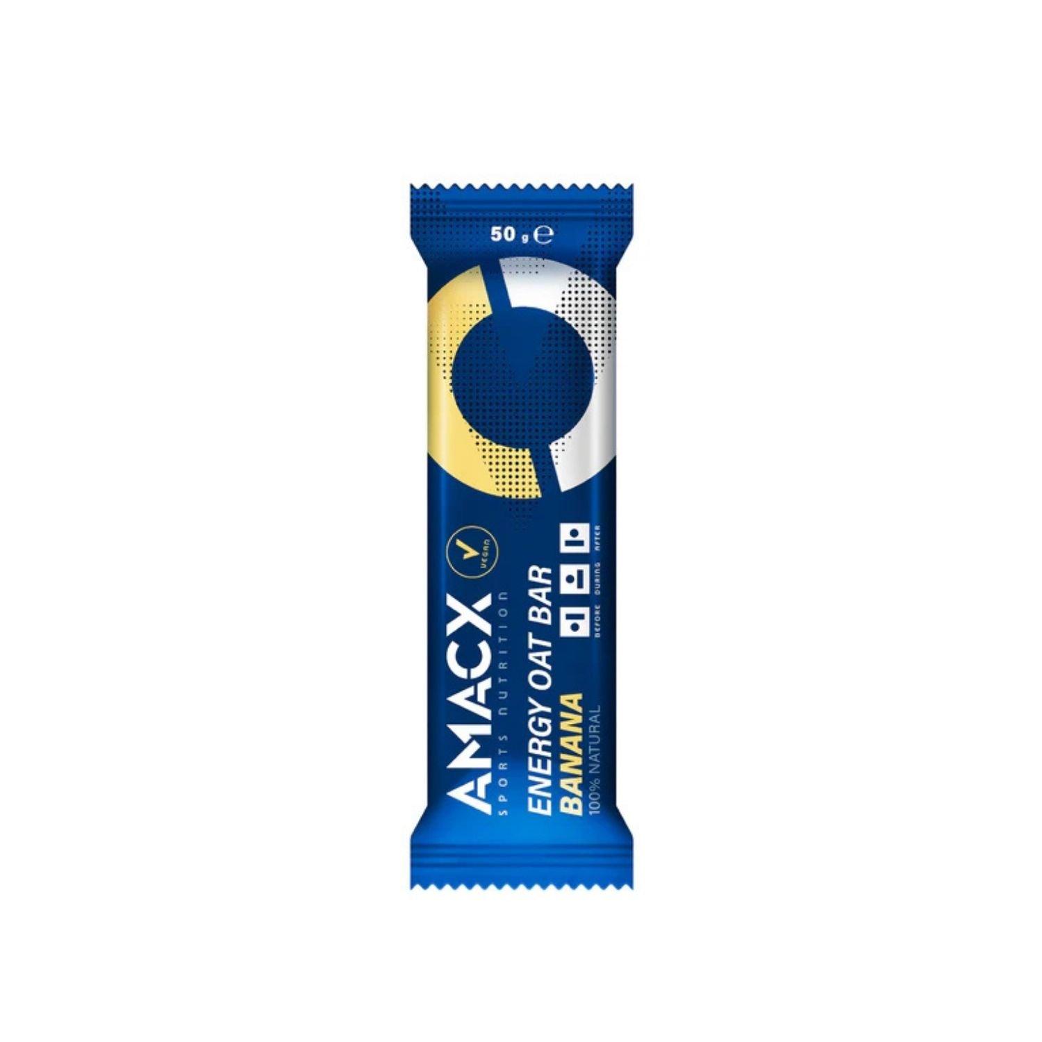 Amacx  Energy Oat Bars (12 X 50G) - Banana - Pack of 12